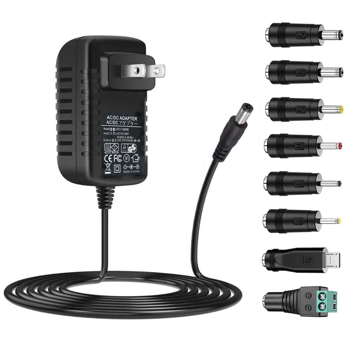 Ac Adapter 9V 2A Power Supply Ac110V To Dc9V 2000Ma 1500Ma 1000Ma 500Ma Power Driver 8 Dc Plug Tips 9 Volt Converter Inverter Ch