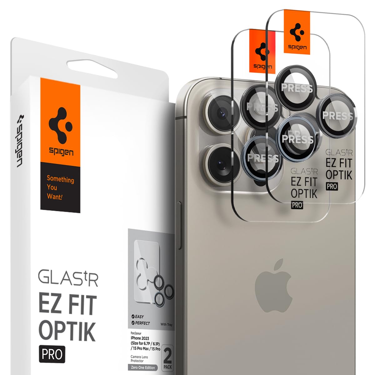 Spigen Camera Lens Screen Protector Glastr Ez Fit Optik Pro] Designed For Iphone 15 Pro Maxiphone 15 Proiphone 14 Pro Maxiphone