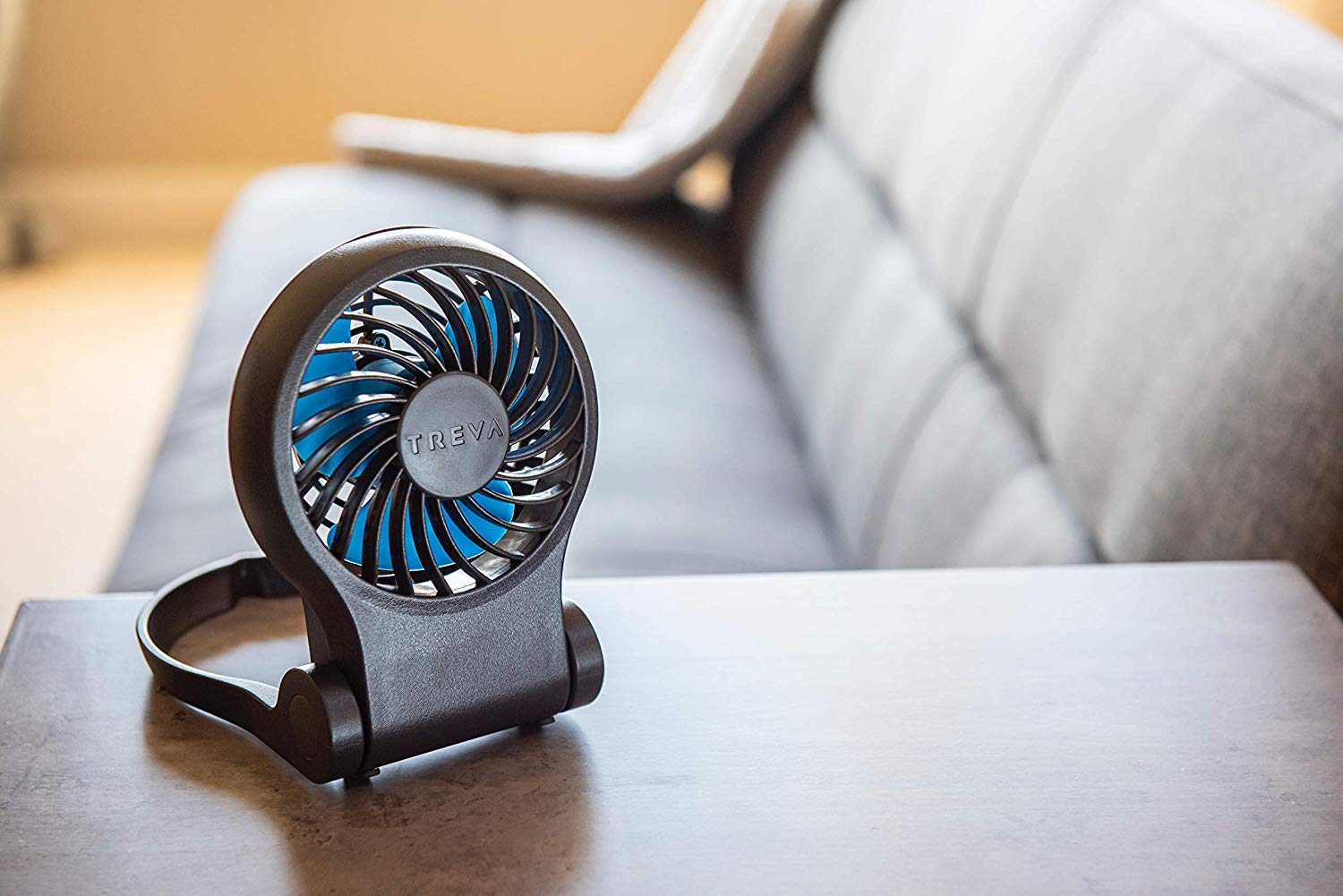 Treva 3.5 Inch Portable Desk Fan With Usb Port   Small, Compact, Powerful Airflow, Ac Adapter Included