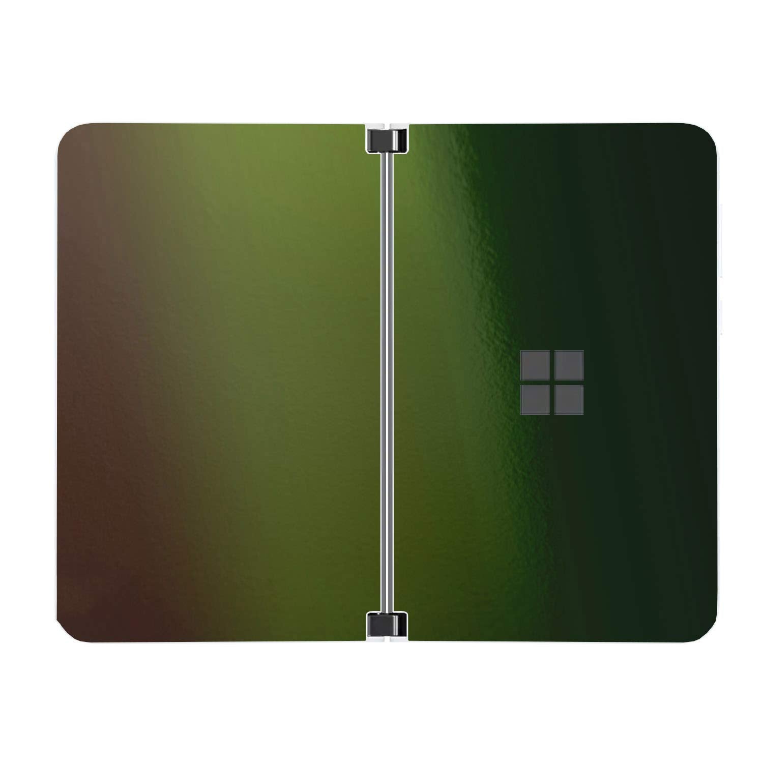 Sopiguard Sticker For Surface Duo Phone Edge To Edge Precision Vinyl Skin Wrap (Gloss Urban Jungle Green/Silver)