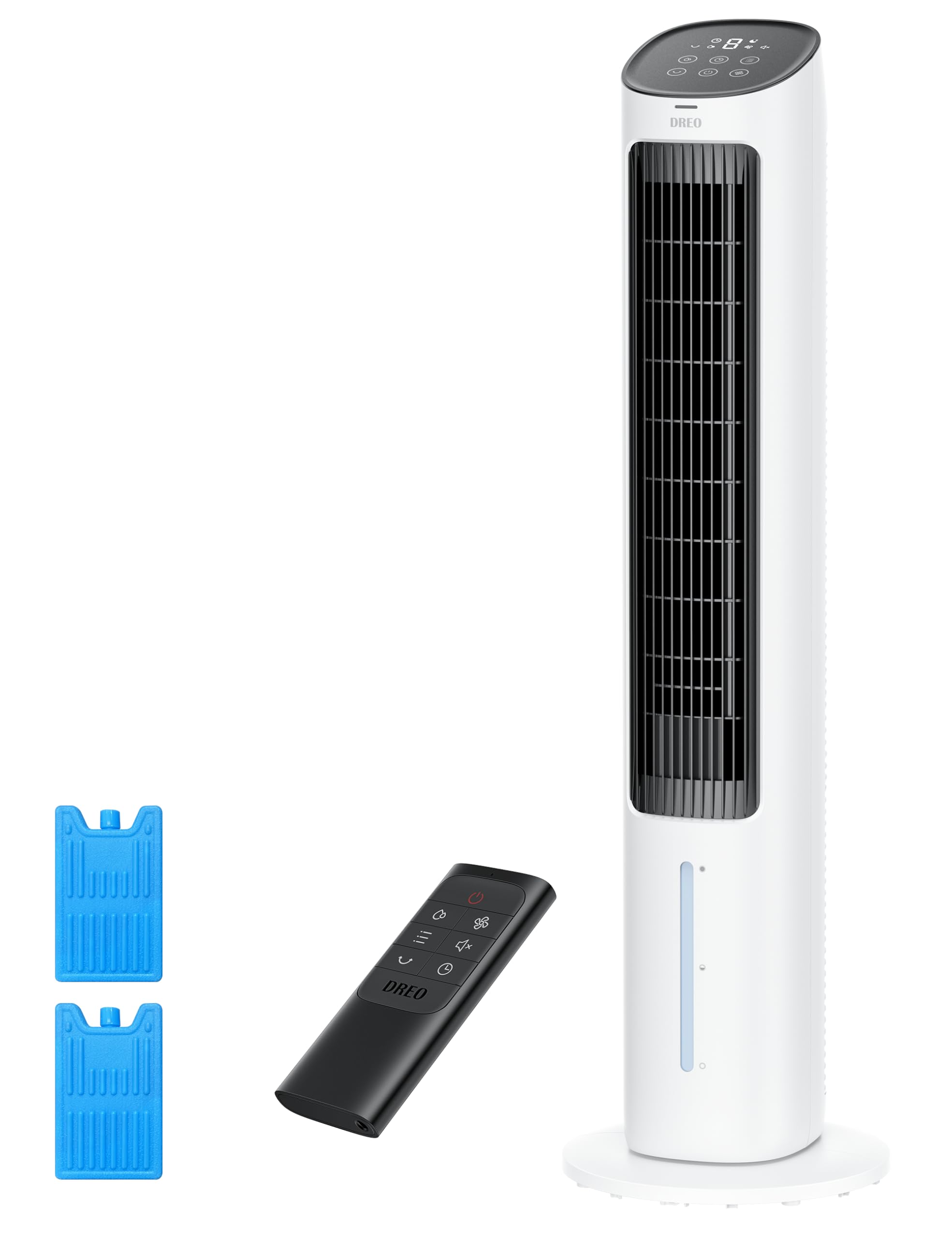 Dreo Tower Fan for Bedroom, 40 Evaporative Air Cooler, Cooling Fans That Blow Cold Air with 80 Oscillating, Removable Water Tank