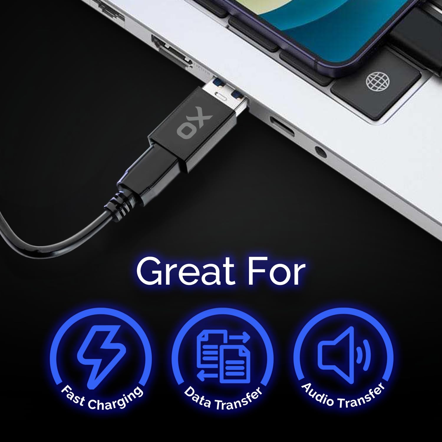 Ox Power [10Gbps] Usb To Usb C Adapter: Small But Mighty! High Speed Type C To Usb Adapter. [Usb C 3.2] Usb C To Usb A Adapter F