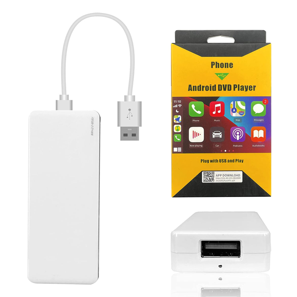 Showasaki Wired Carplay Adapter Usb Dongle For Android Car Radio With Version 4.2 Or Above, Wired Connection For Carplay Android