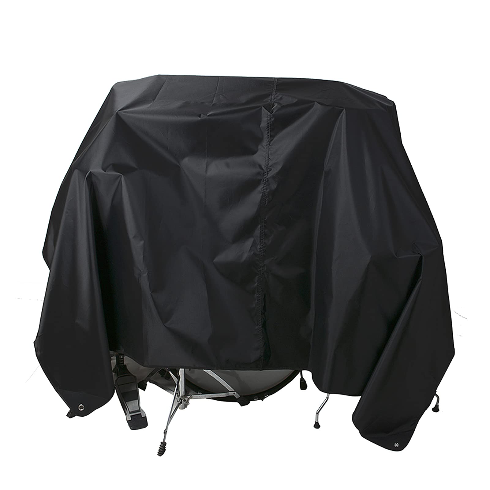 WIOR Drum Set Dust Cover, Black Water Resistant 420D Oxford Fabric Drum Cover with Silver Coating and Sewn-In Weighted Corners f