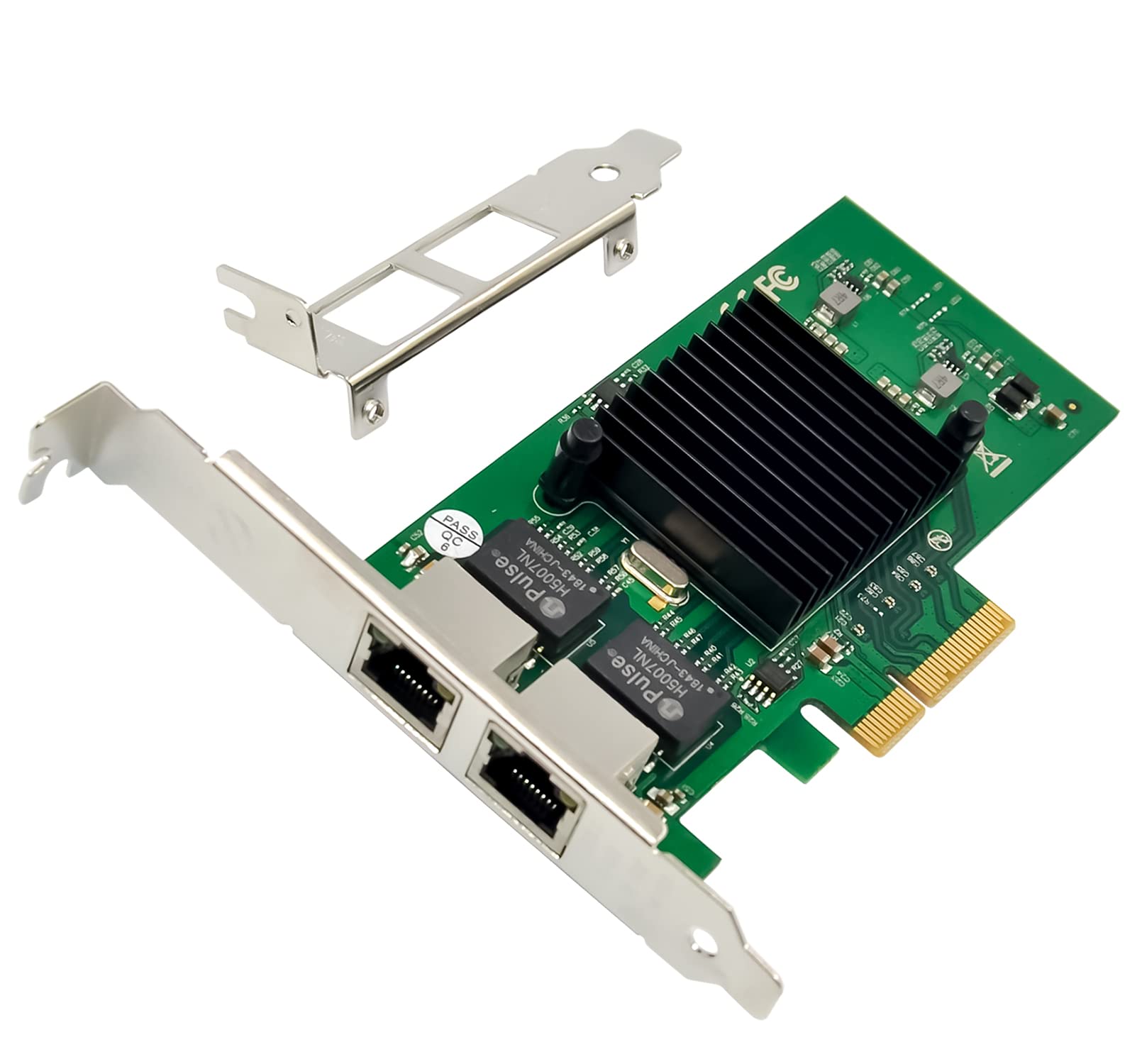Dual Port Pcie X4 Gigabit Network Card 1000M Pci Express Ethernet Adapter With Intel 82576 Two Ports Lan Nic Card For Support Pxe Sr Iov For Windows/Windows Server/Linux/Freebsd/Dos With Low Profile