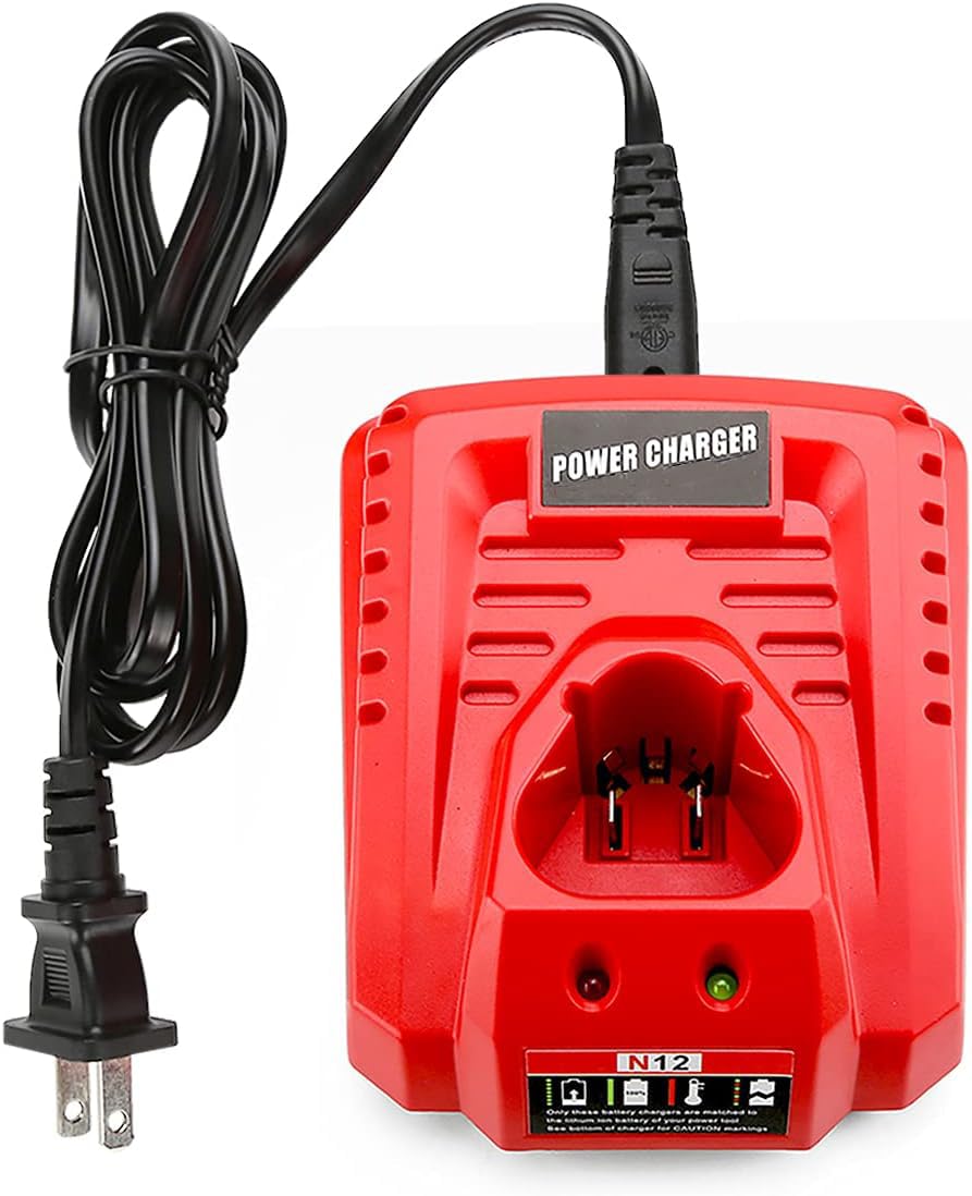 Ahomtikk 12V Rapid Charger Replacement For Milwaukee 12V Battery Charger, Compatible With Milwaukee M12 Lithium Battery 48 11 24