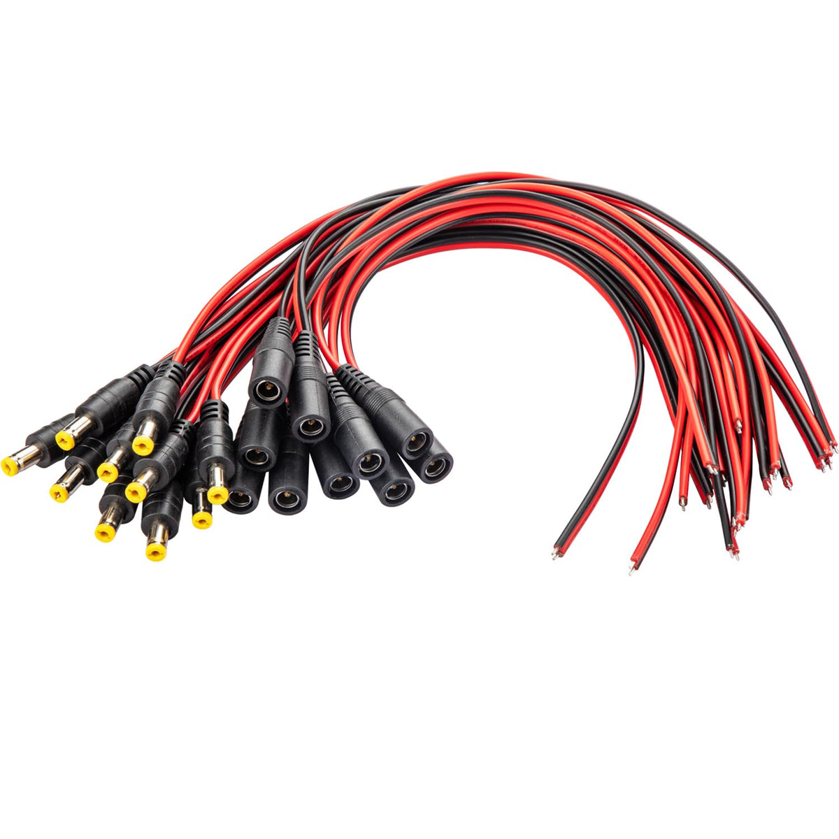 Dc Barrel Connectors Power Cable, 12V 5A 5521 Jack Pigtail Barrel Plug Connector Cable 5.5Mm X 2.1Mm For Security Cameras Led Li