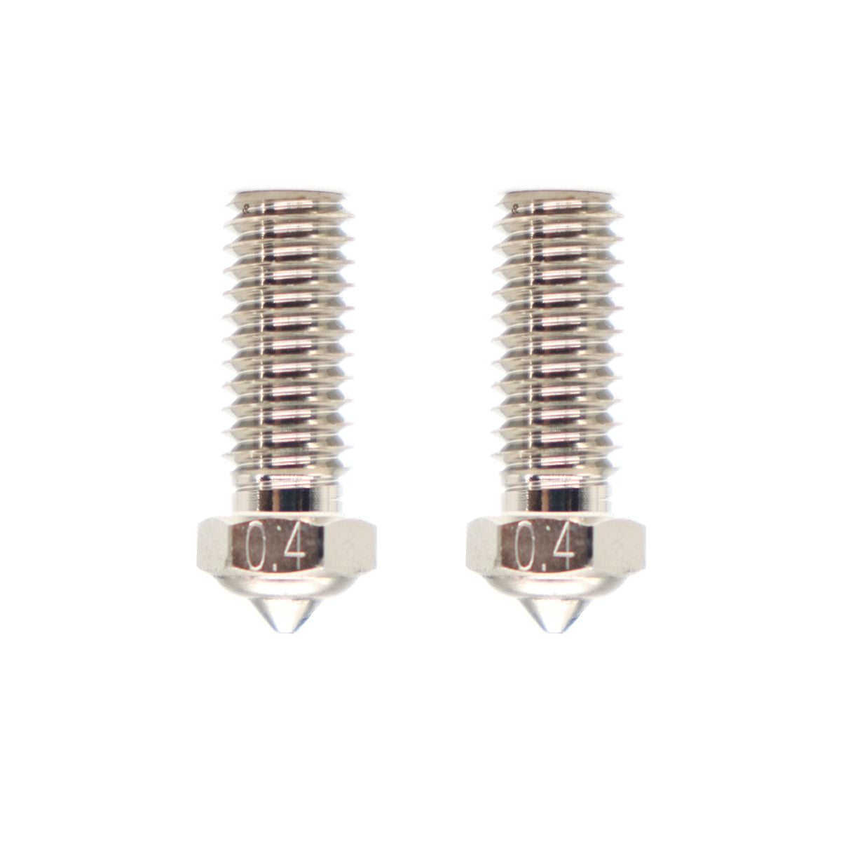 R Qidi Technology 3D Printer Copper Plated Extruder Nozzles 0.4 Mm M6 For X Plus3/X Max3, 2 Pcs