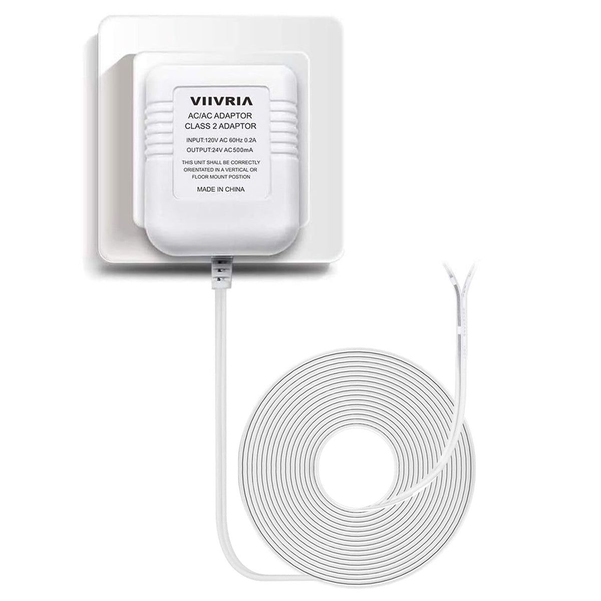 Ac 24 Volt Transformer, C Wire Adapter, Compatible With All Versions Of Ring Doorbell And Thermostat For Ecobee,Sensi And Honeyw