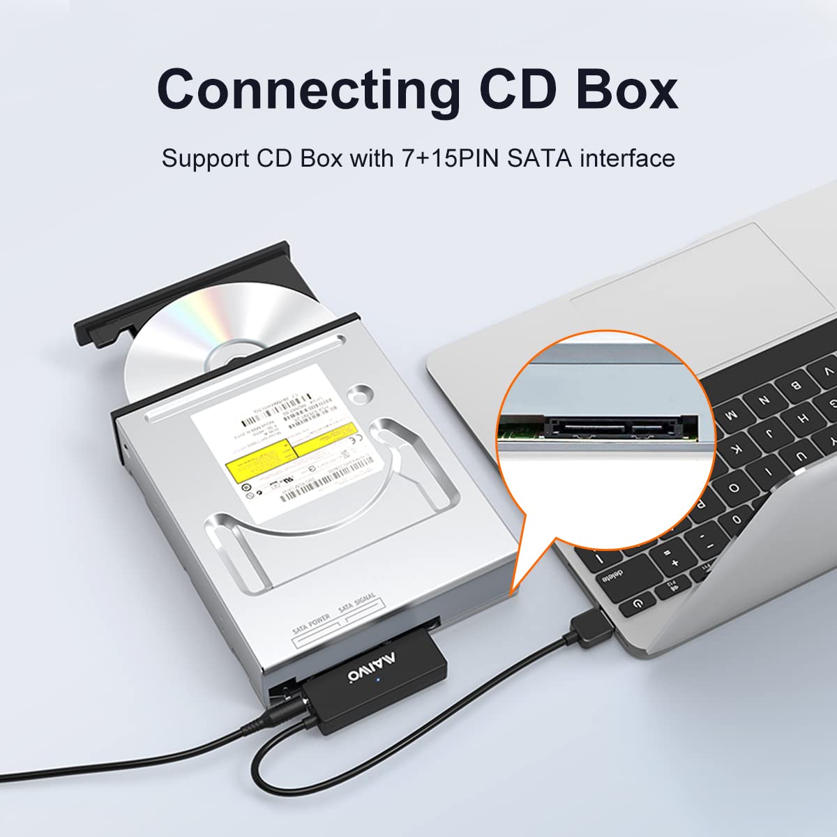 Maiwo External Hard Drive Enclosure For 2.5 3.5 Inch Sata Ssd Hdd With Sd Card Storage And Cd Box Reader, 16Tb Capacity, 5Gbps Speed