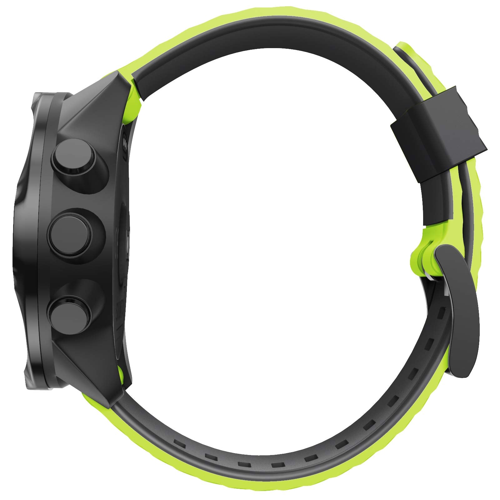 Wiikai Replacement Strap Bands,Compatible For Suunto 7/9/9 Baro/Spartan Sport/D5,Silicone Watch Band (Green+Black)