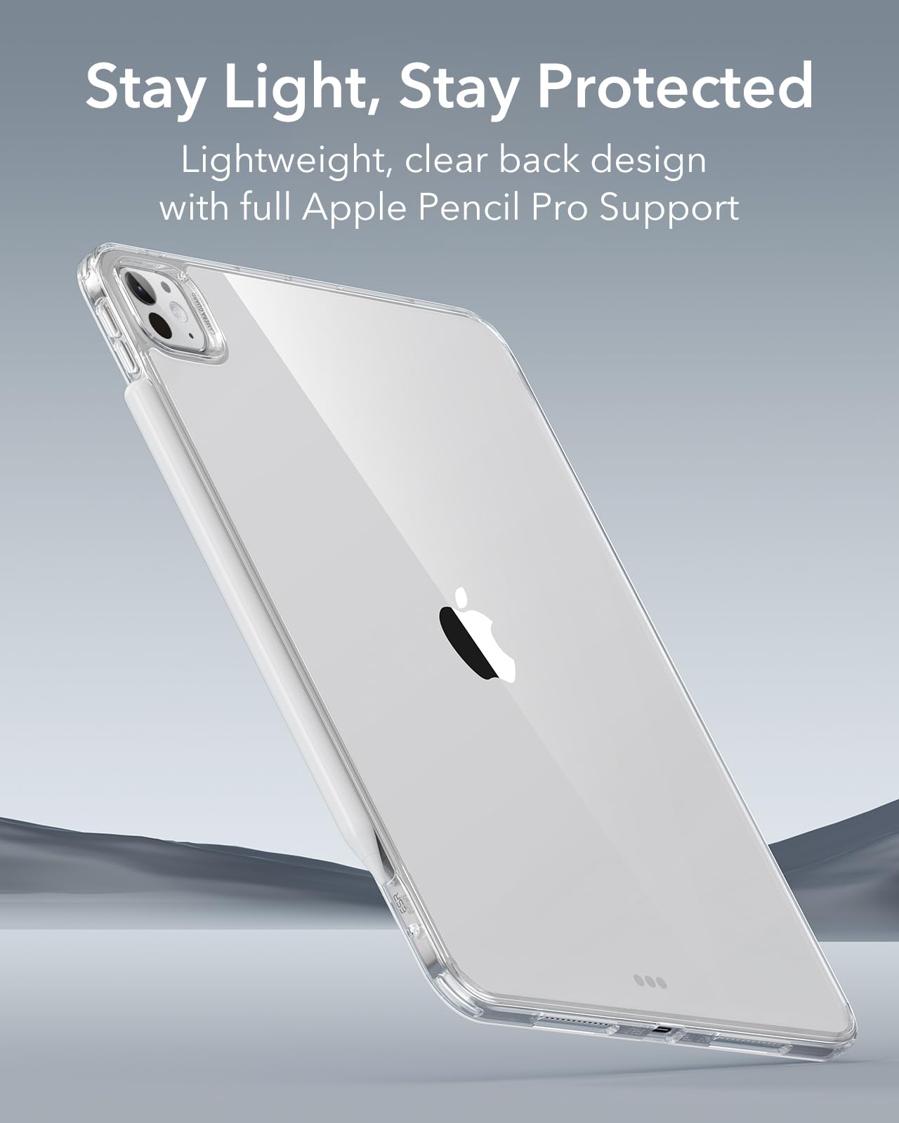 Esr For Ipad Pro 11 Inch Case M4(2024, 5Th Generation), Thin And Lightweight, Shock And Drop Protection, Yellowing Resistant, Hard Back, Supports Pencil Pro And Pencil(Usb C), Classic Series, Clear