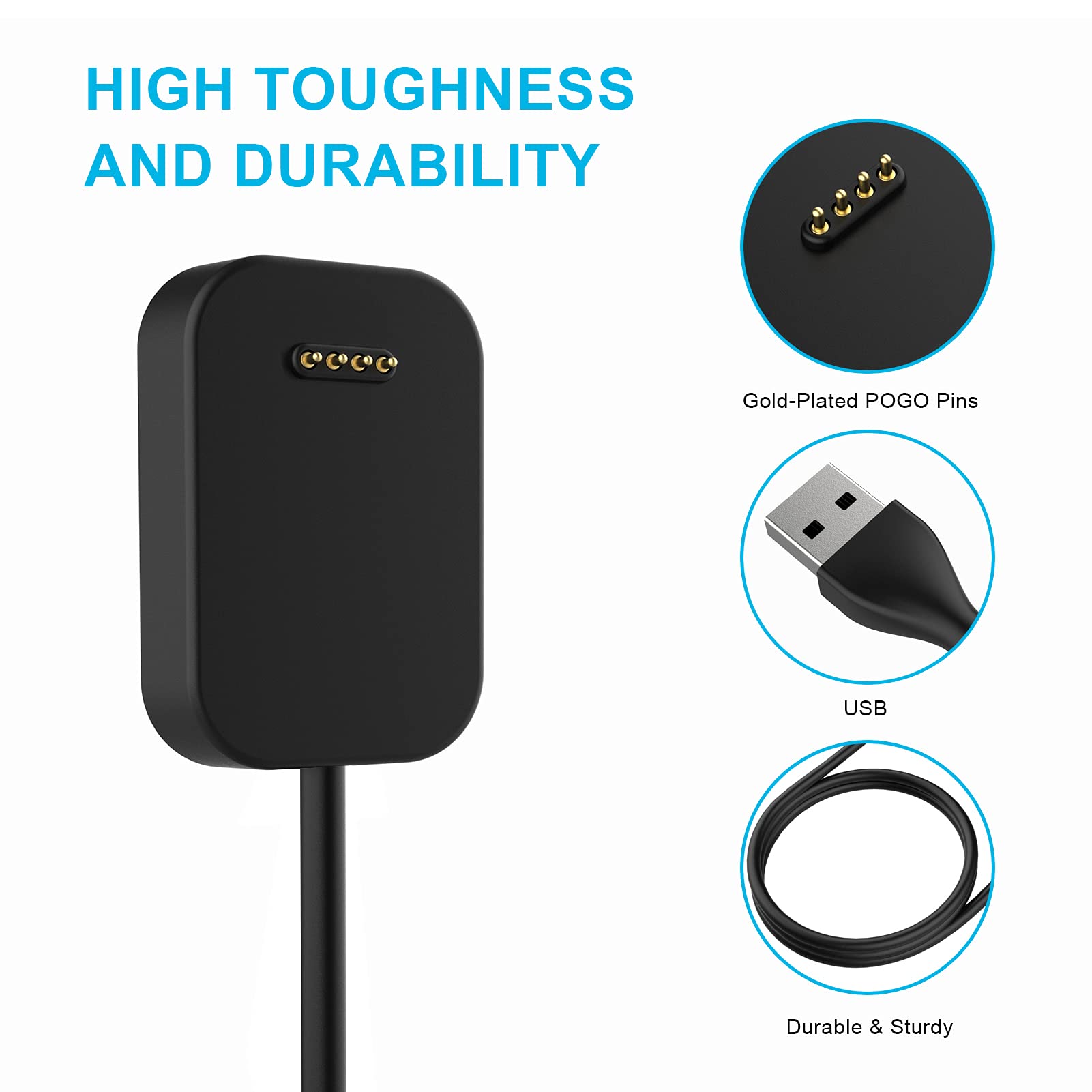 Geordgy 2 Pack Charger Compatible With Gizmo Watch 2, Portable Magnetic Charging Cable Cord Accessories For Gizmo Watch Version