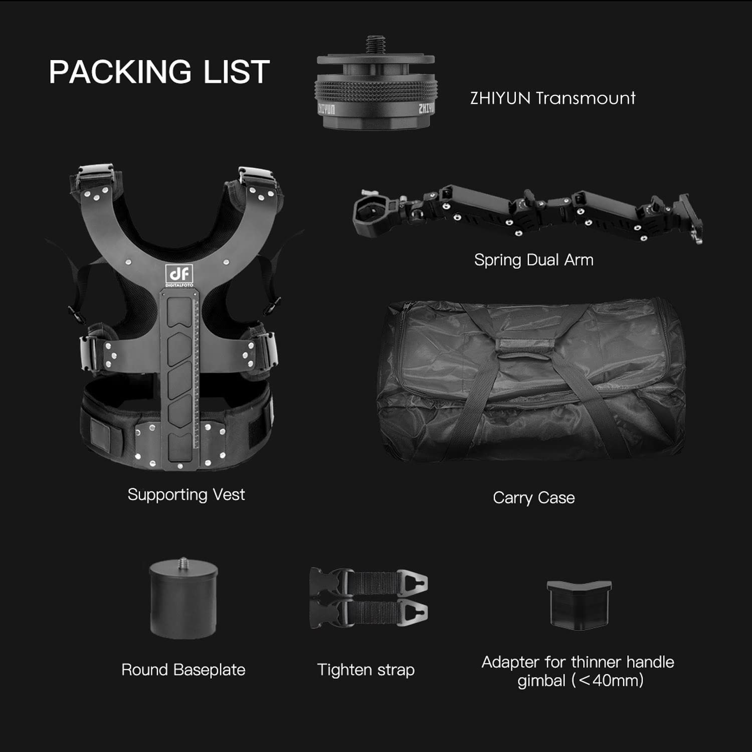 Df Digitalfoto Thanos Se Gimbal Support Vest System,Video Steadicam Compatible With Dji Rs4/Rs 4 Pro/Rs 3/Pro/Rs2/Rsc2,Zhiyun Cr