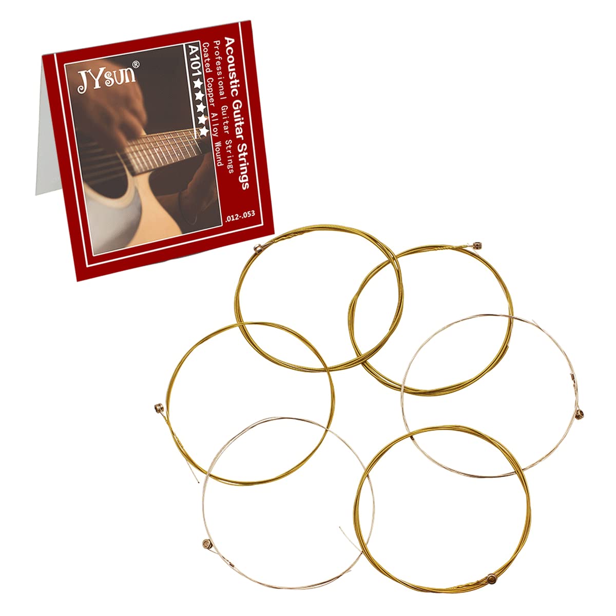 Jysun Acoustic Guitar Strings 3 Full Sets With Stainless Steel Core Phosphorus Bronze Wound Nickel Plated Bead Head Including E