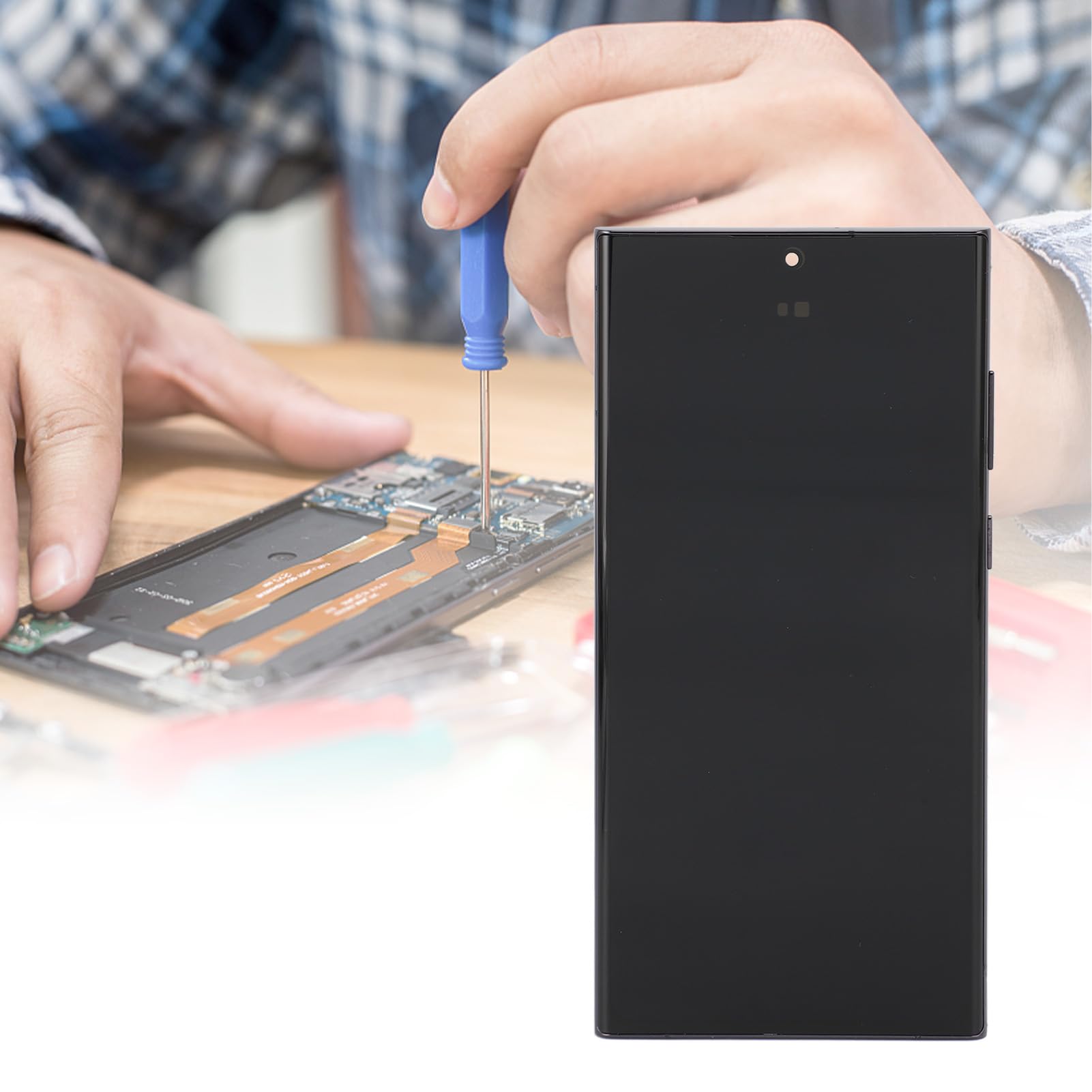 6.8 Original For Galaxy S22 Ultra, Led Lcd Display Touch Screen Digitizer Assembly S22Ultra 5G Lcd Screen Replacement With Black