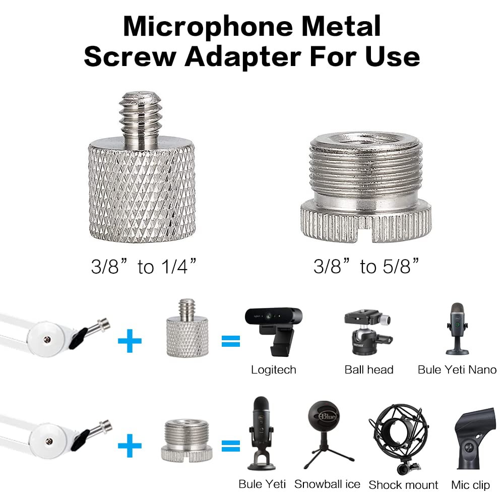 Bomge Microphone Boom Arm Mic Stand Adjustable Clip Studio Suspension Scissor Arm Mount For Blue Snowball, Ice, Blue Yeti,Radio