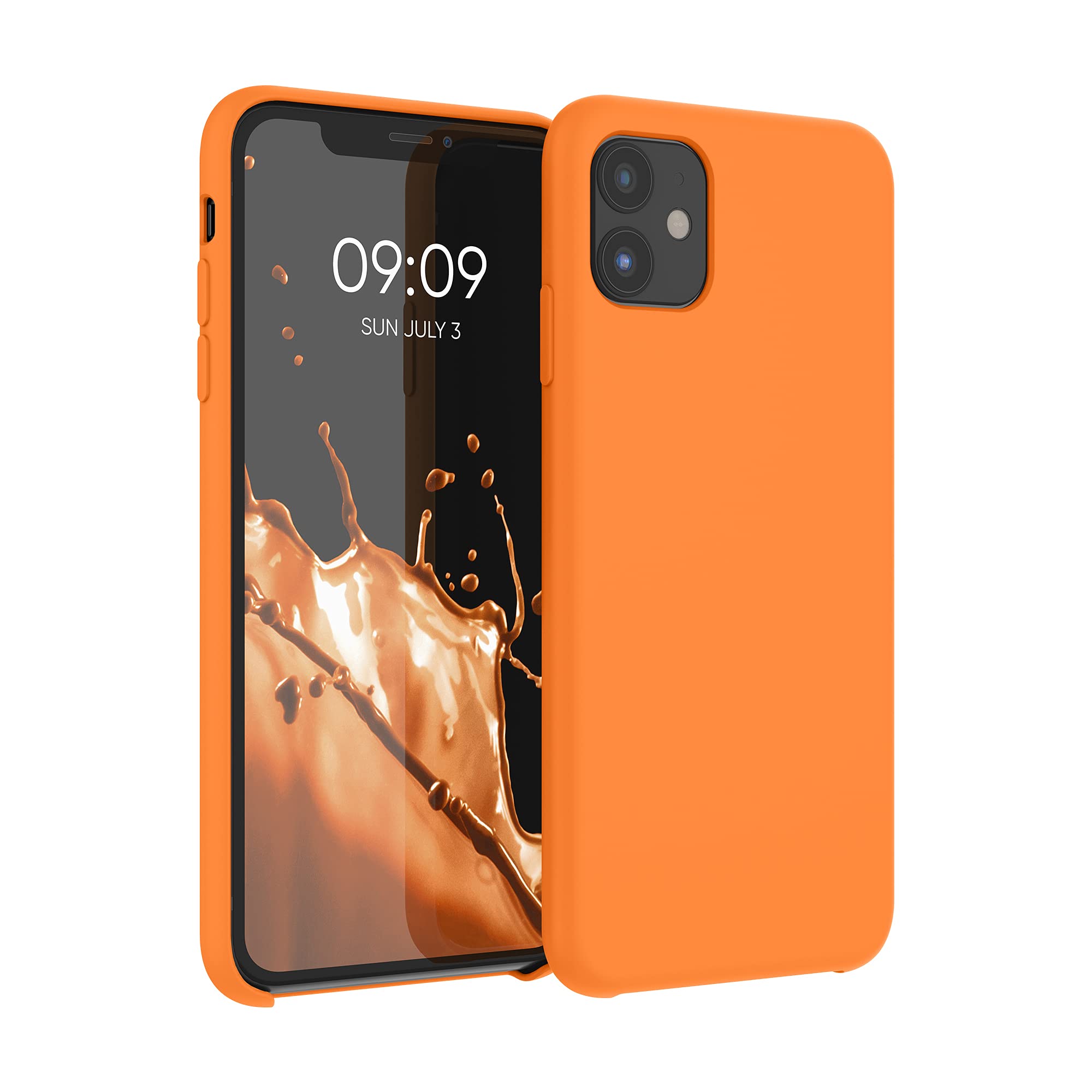Kwmobile Case Compatible With Apple Iphone 11 Case   Tpu Silicone Phone Cover With Soft Finish   Fruity Orange