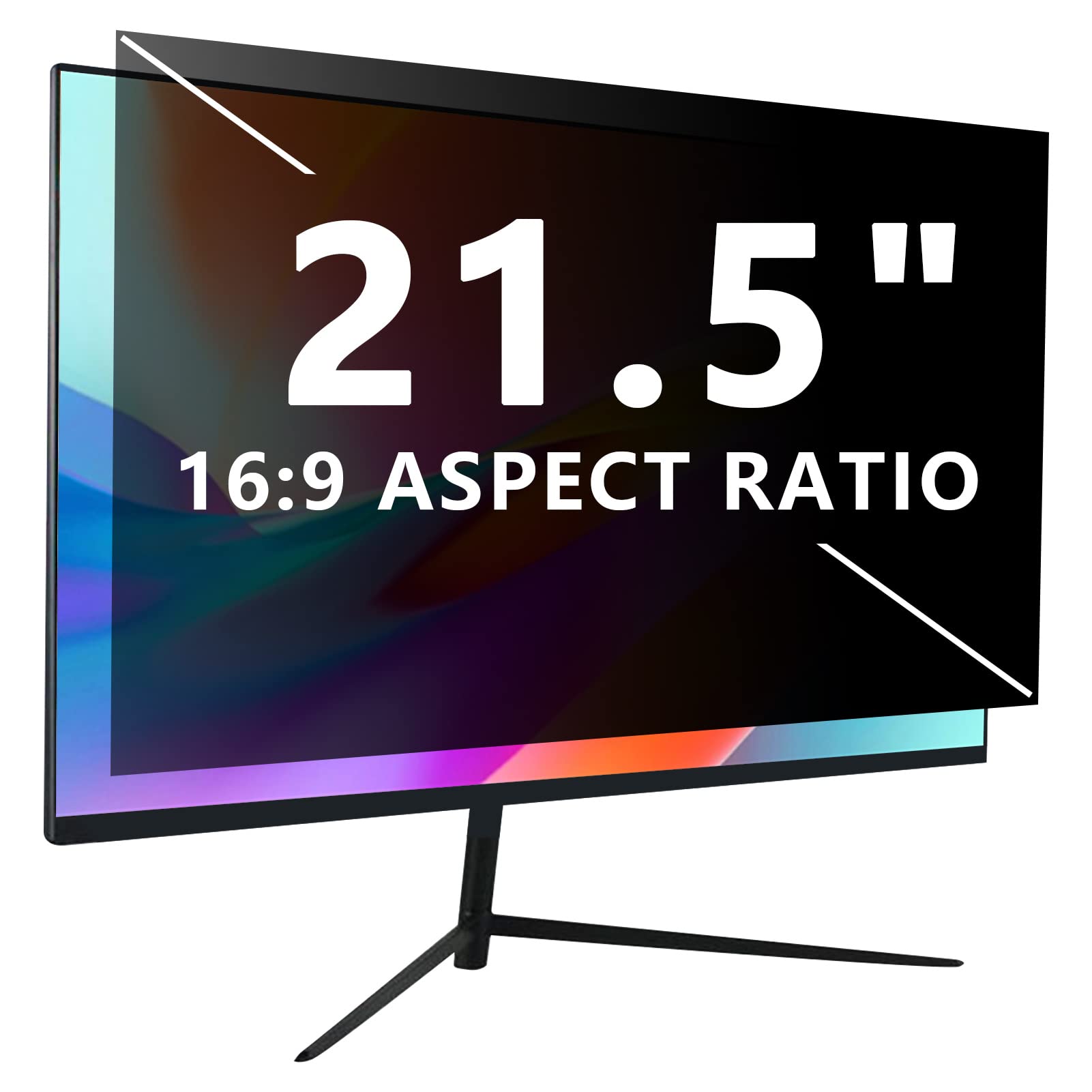 Computer Privacy Screen 21.5 Inch, Removable 16:9 Aspect Ratio Widescreen Monitor,Eye Protection Anti Glare Blue Light Slide Mou