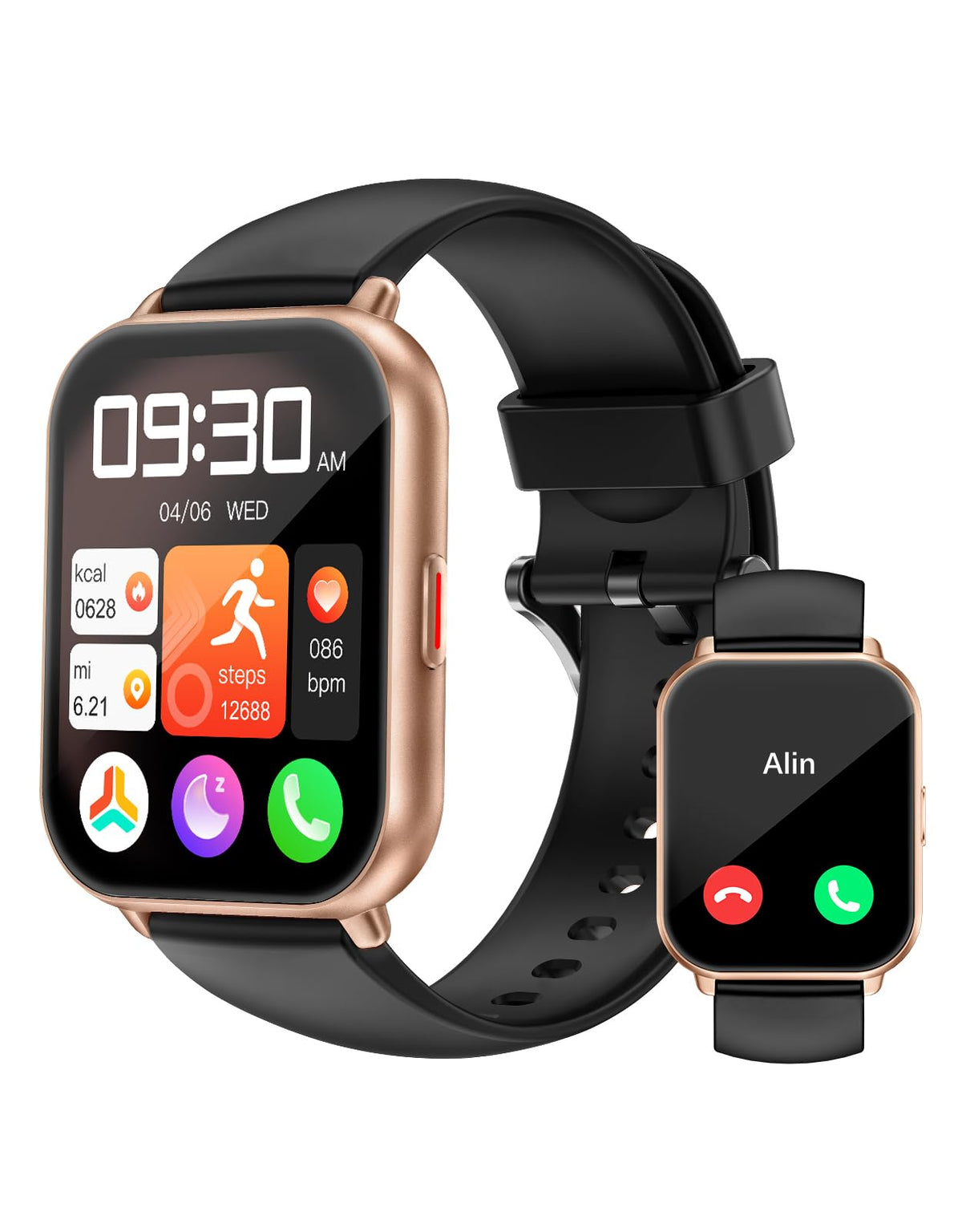 Ruimen Smart Watches For Men Women (Answer/Make Calls, 2 Bands Included), 1.8'' Smartwatch For Ios/Android Phones, Fitness Track