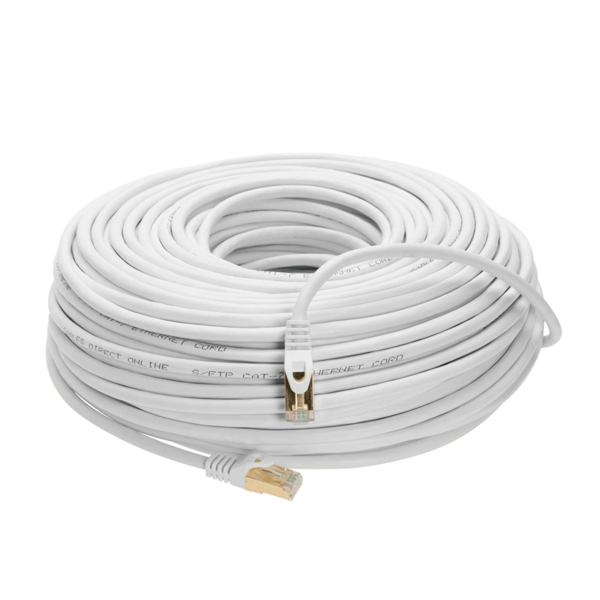 Cables Direct Online 100Ft S/Ftp Cat7 Copper Network Ethernet Patch Cable, Internet Wire, Compatible With Pc, Laptop, Modem, Rou
