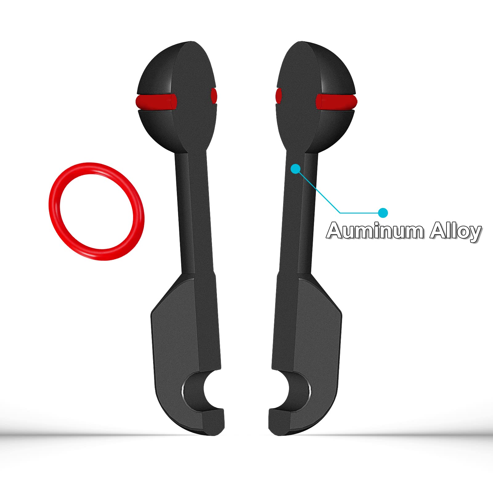 Minifocus 1'' Ball To Ys Head Clip Arm, 2Pcs 3.35''/8.5Cm Aluminum Alloy Ys Head Adapter Lightweight Arm Underwater Photography