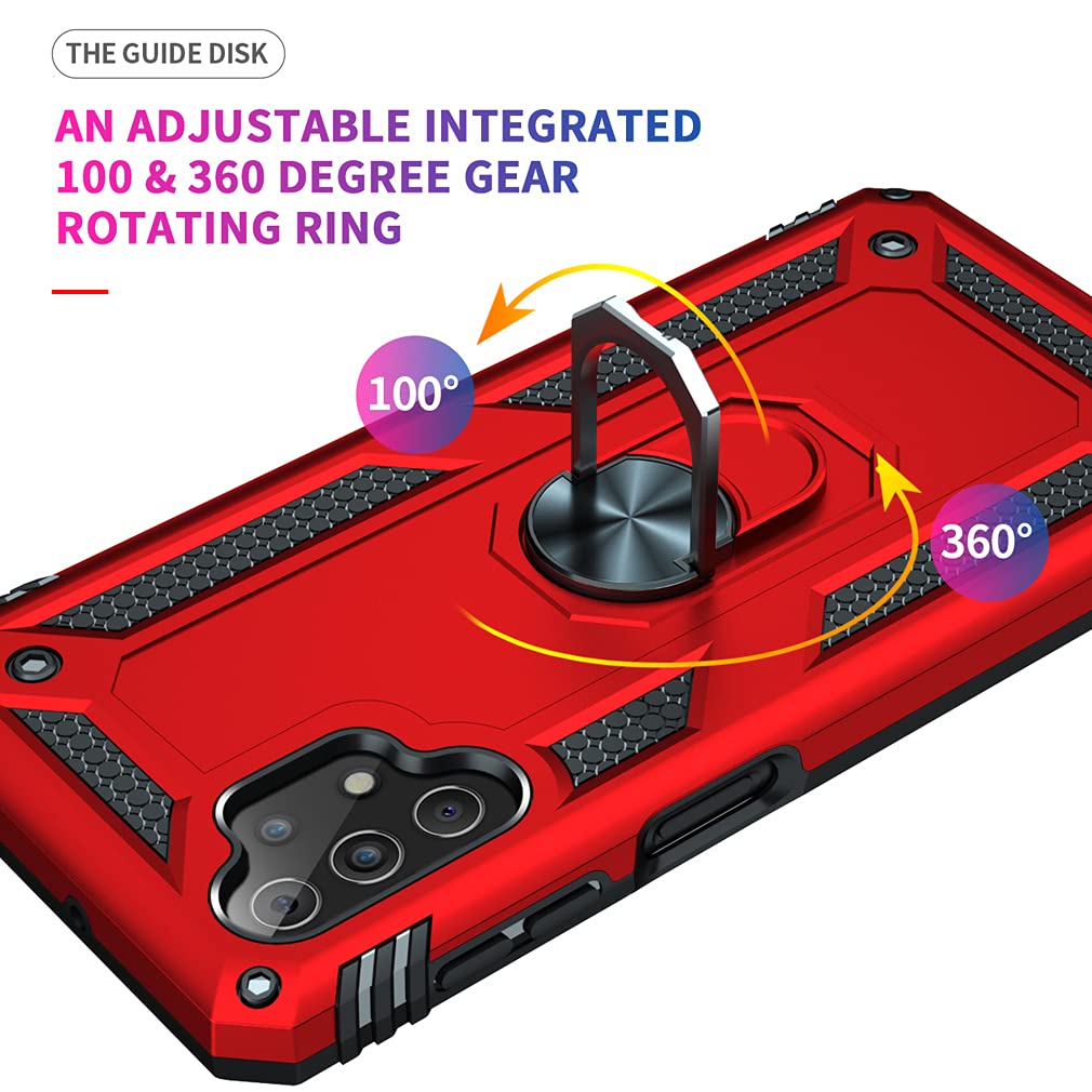 Yzok For Galaxy A32 5G Case,Samsung A32 5G Case, With Hd Screen Protector,[Military Grade] Ring Car Mount Kickstand Hybrid Hard