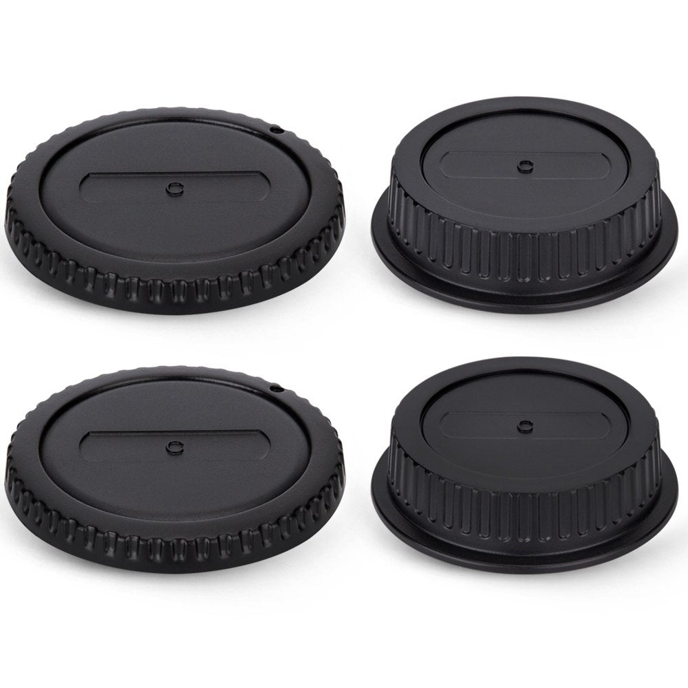 2 Pack Ef Ef S Mount Body Cap Cover & Rear Lens Cap For Canon Eos 60D 70D 77D 80D 90D 2000D 4000D 5D Mark Iii Iv 6D 7D Mark Ii 1
