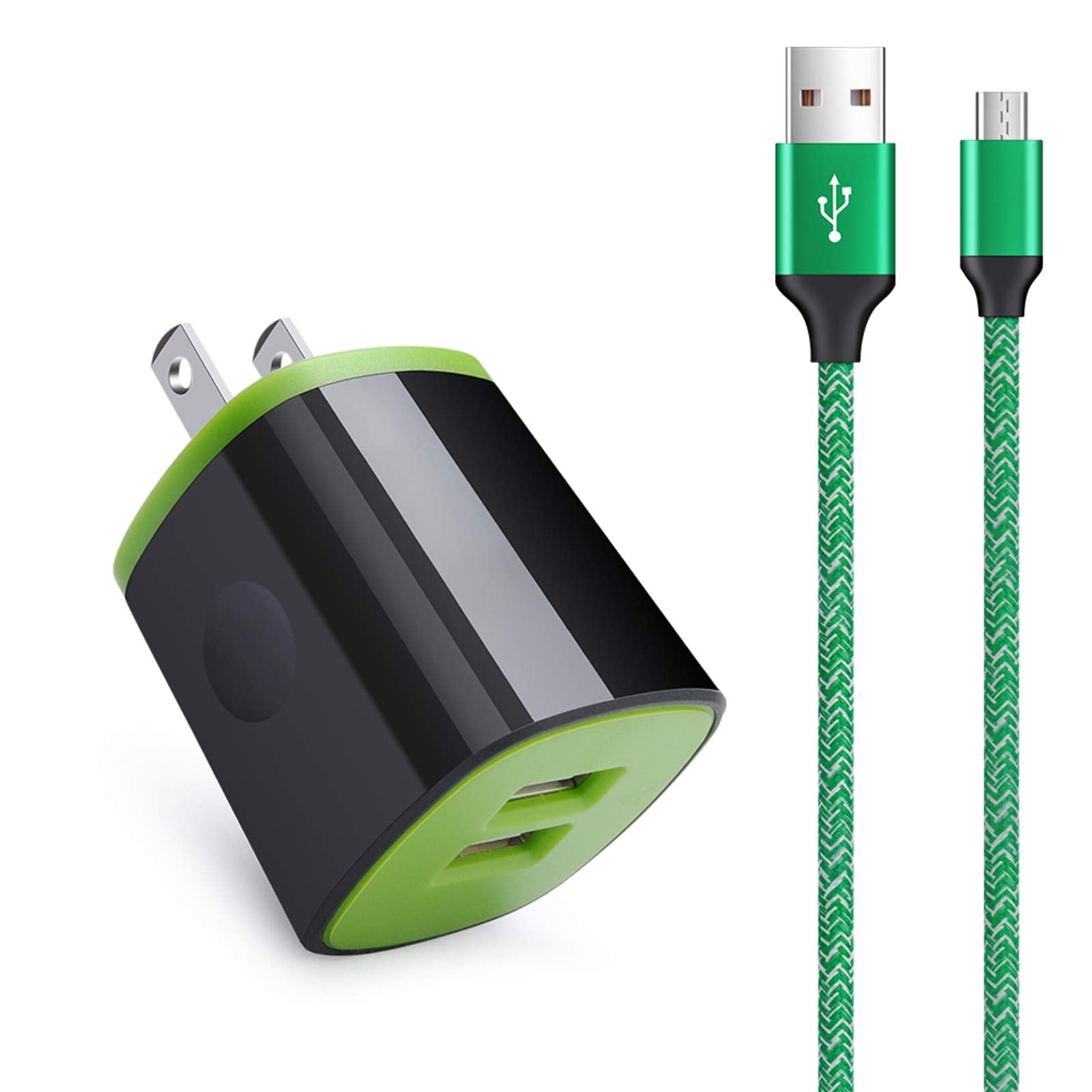 Micro Usb Cable Android Charger Wall Plug Compatible For Samsung Galaxy J7 J6 J6+,J4+ J3 J8 A10/10S Prime/Pro,J7 V/Sky Pro/Crown