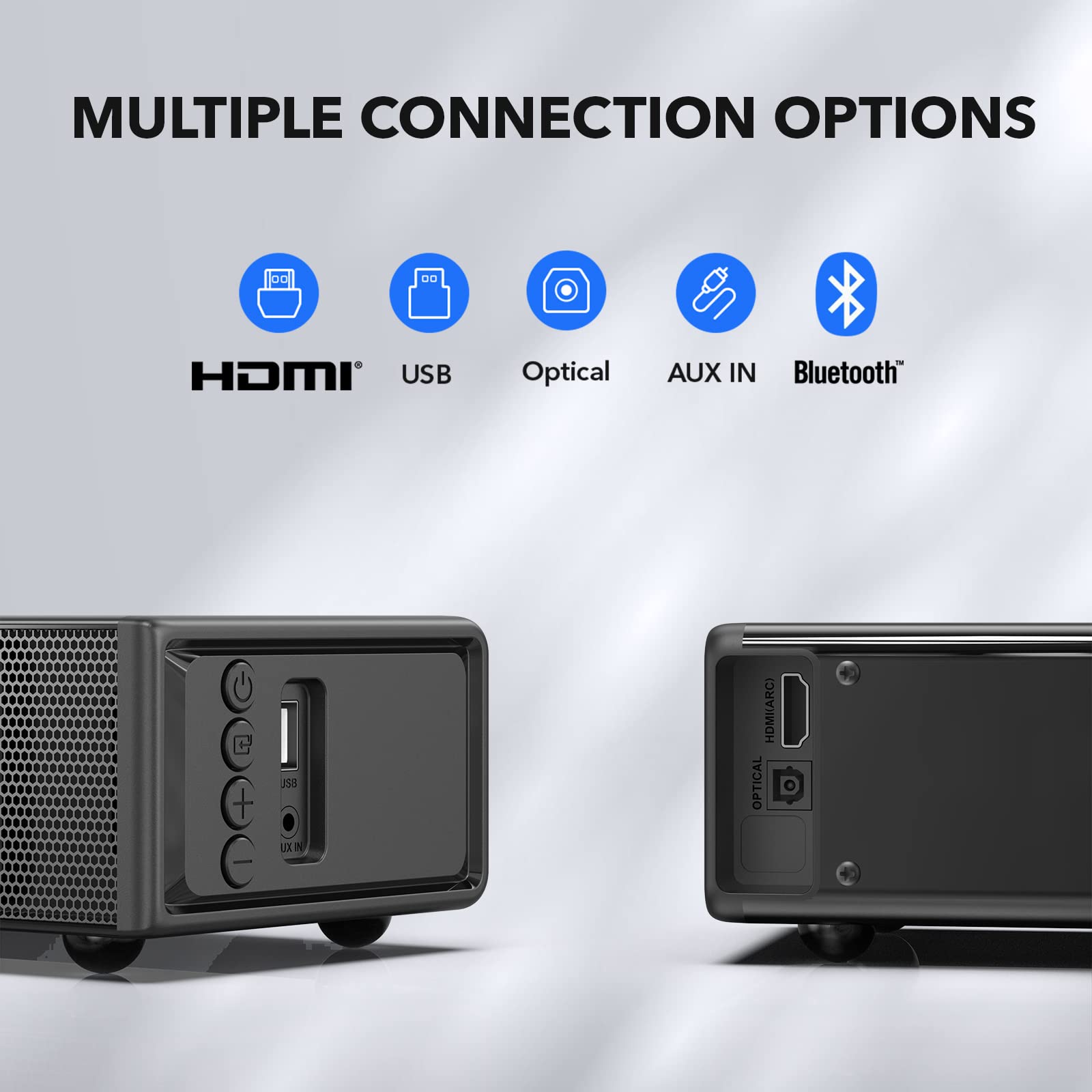 Larksound 2.1 Ch Soundbar With Built In Subwoofer, 31 Inch Sound Bar For Tv With Bluetooth/Hdmi Arc/Optical/Aux/Usb Connections