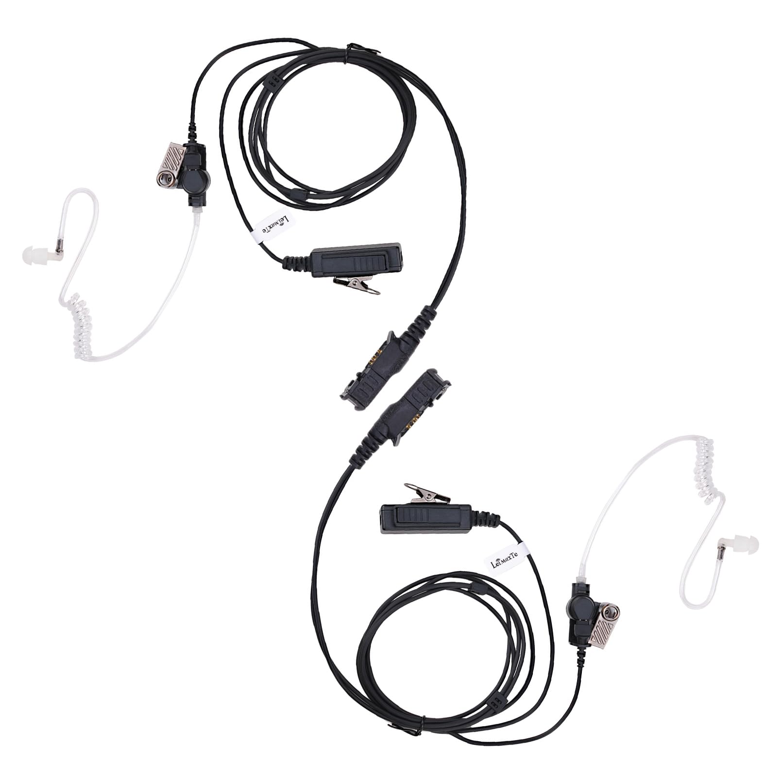 Leimaxte Xpr 3500E Xpr 3300E Earpiece For Motorola Radio Xpr3500 Xpr3000 Xpr3300 With Mic Ptt Xpr 3300 3500 3300E 3500E Walkie Talkie Headset Security Acoustic Tube Surveillance Headphone (2 Pcs)