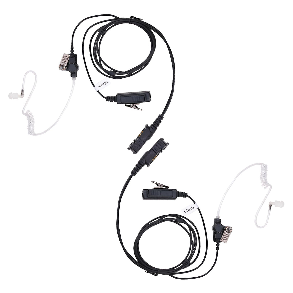 Leimaxte Xpr 3500E Xpr 3300E Earpiece For Motorola Radio Xpr3500 Xpr3000 Xpr3300 With Mic Ptt Xpr 3300 3500 3300E 3500E Walkie Talkie Headset Security Acoustic Tube Surveillance Headphone (2 Pcs)