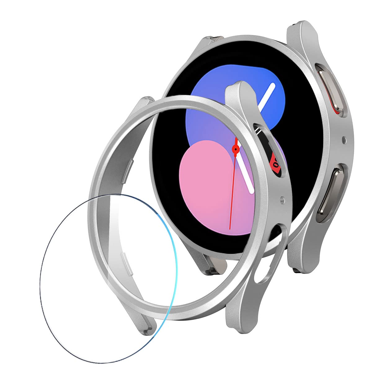 Nxtudy Screen Protector Compatible With Galaxy Watch 4/Galaxy Watch 5 44Mm,?4+2Pack? Hd Tempered Glass Protective Film And Hard