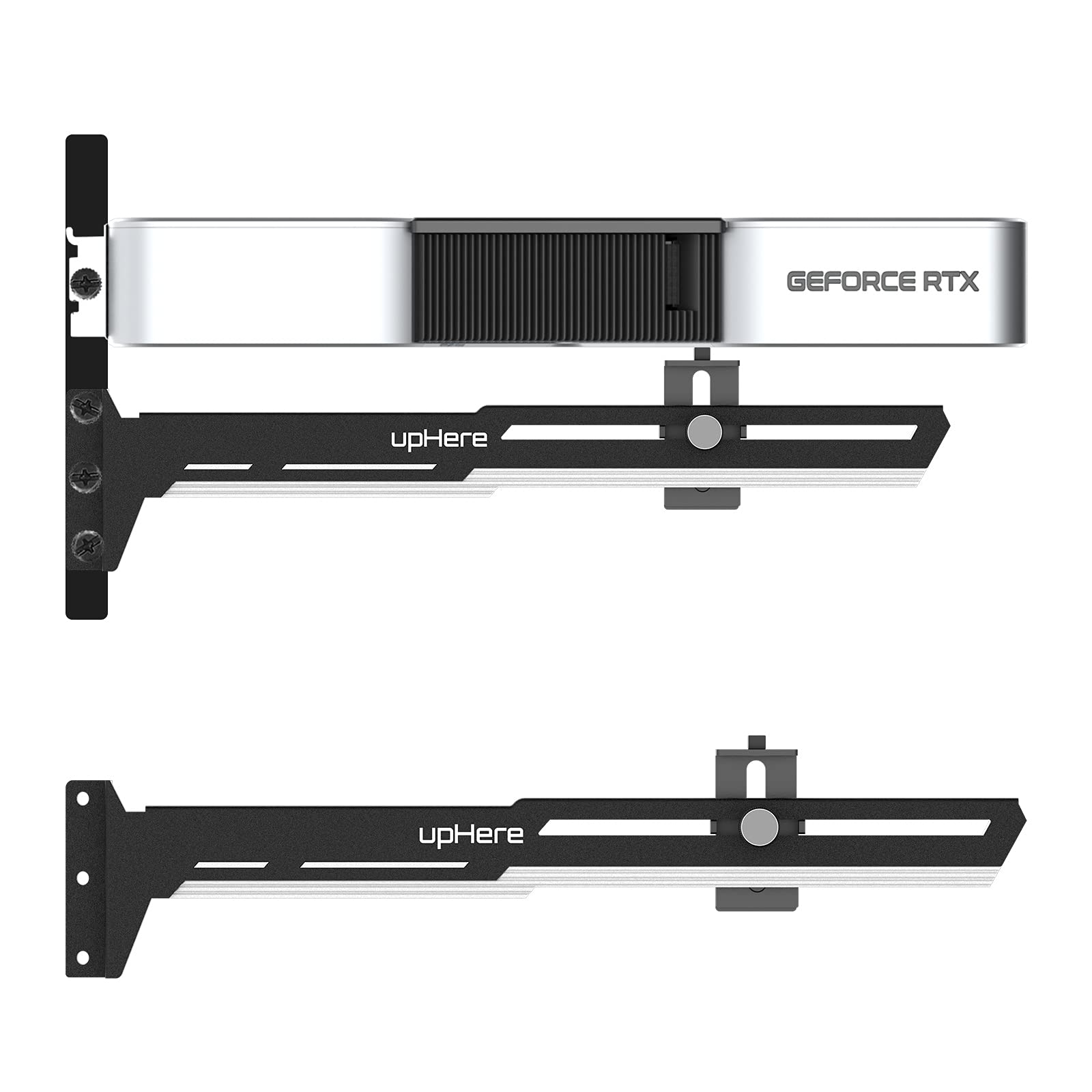 Uphere Black&White Graphics Card Gpu Brace Support Video Card Sag Holder/Holster Bracket,Adjustable Length And Height Support,G2