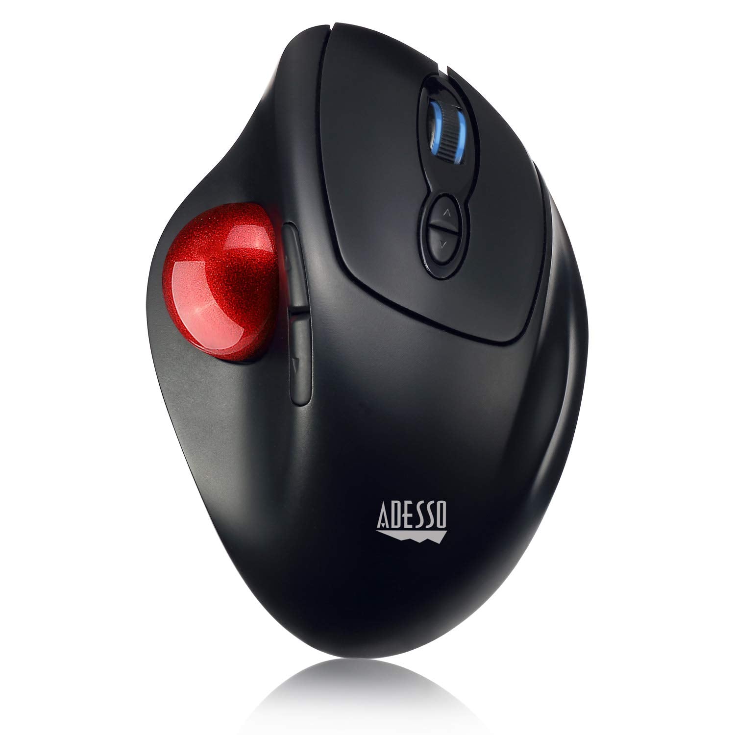 Adesso Imouse T30 Wireless Ergonomic Thumb Trackball Mouse With Nano Usb Receiver, Programmable 7 Button Design, And 5 Level Dpi