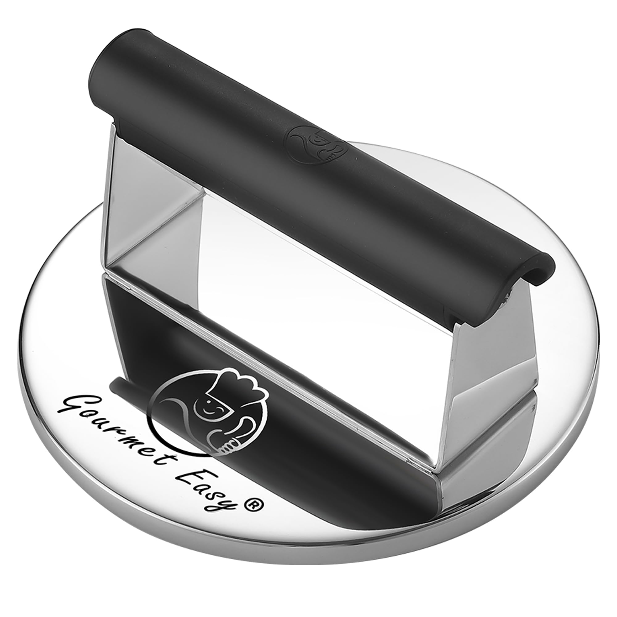 2Lb Smash Burger Press Stainless Steel, Burger Smasher For Griddle Heat Resistant Handle, Hamburger Press, Dishwasher Safe Grill