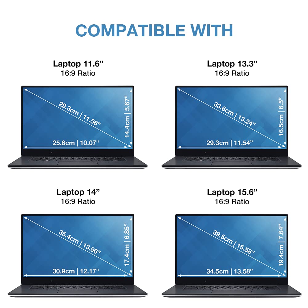 Senseage 2 Pack 11.6 Inch Anti Blue Light Laptop Screen Protector, Eye Protection Blue Light Blocking, Anti Glare Screen Filter,