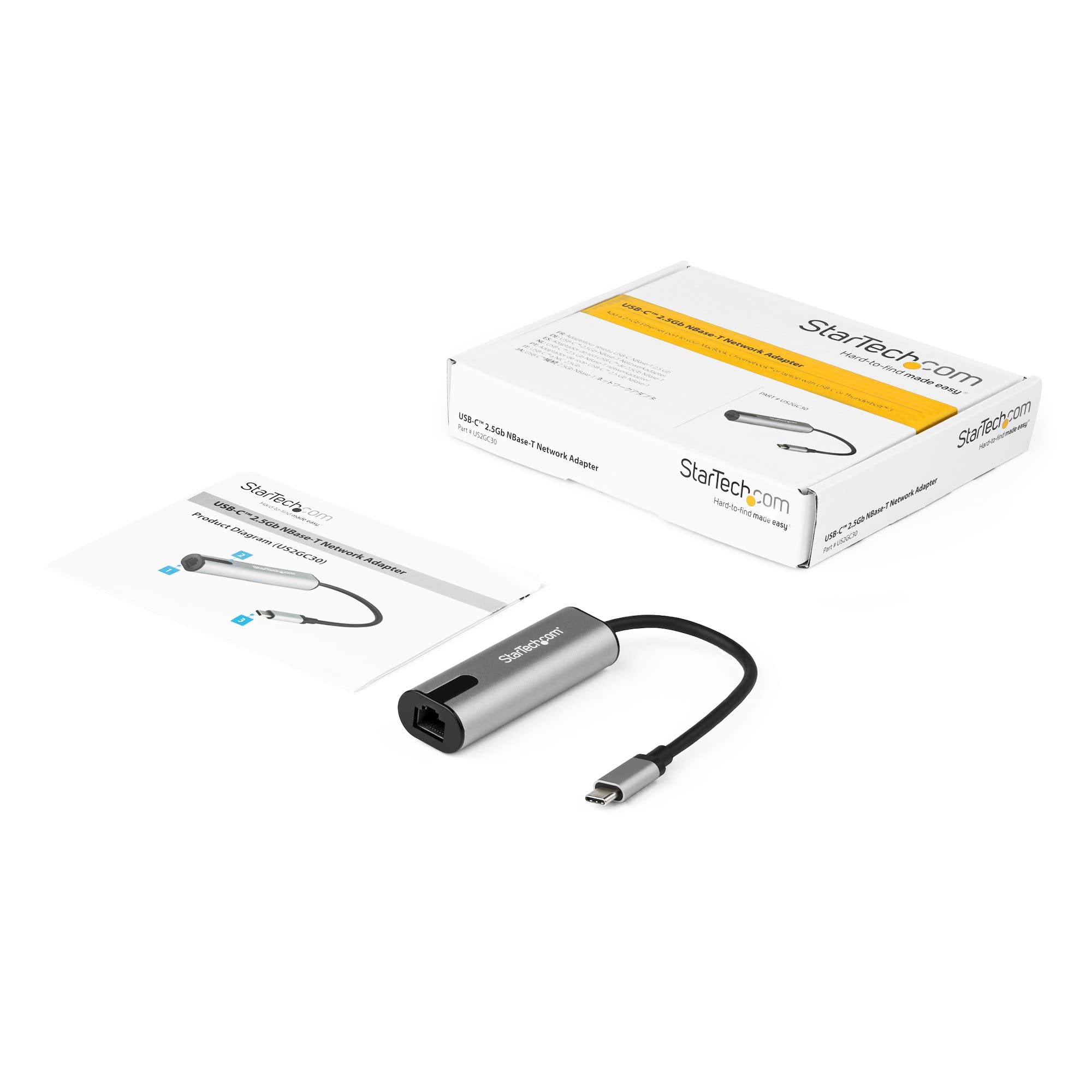Startech.Com 2.5Gbe Usb C To Ethernet Adapter Nbase-T Nic - Usb 3.0 Type C 2.5/1 Gigabit/100 Mbps Multi Speed Network/Usb 3.1 La