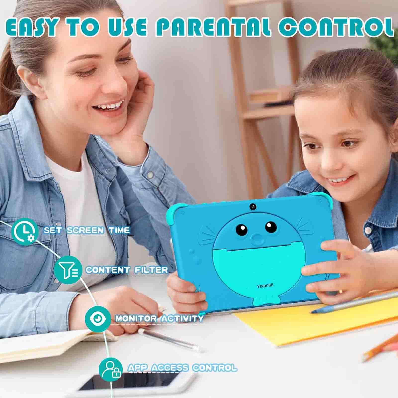 Yinoche Kids Tablet Tablet For Kids 10 Inch Toddler Tablet 5G Wifi Tablet For Toddlers Childrens Tablet With Case 32Gb Kids Tab