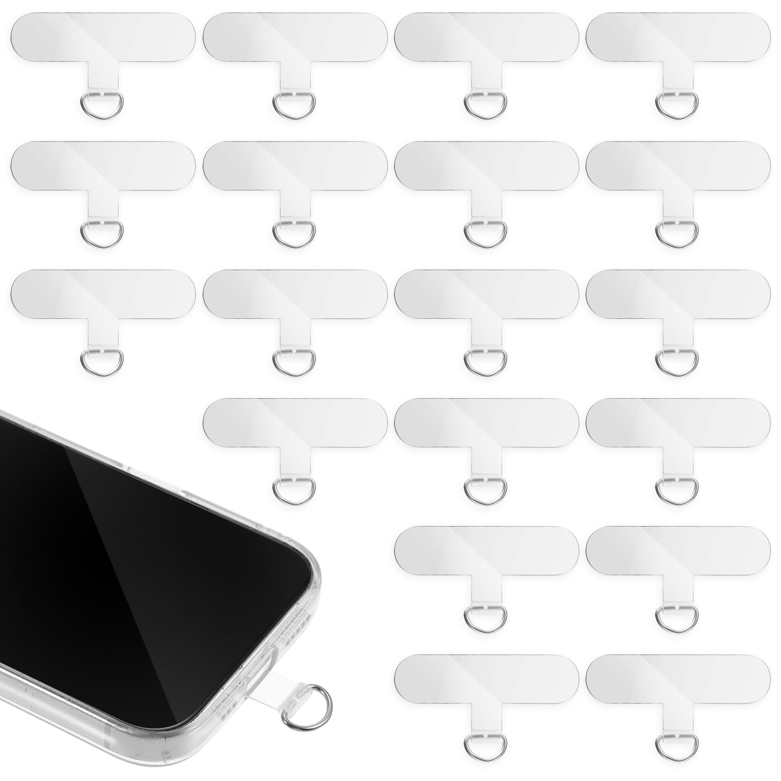 Hpmjz 40 pcs Phone Tether Tabs Universal Phone Lanyard Patches Cellphone Tether Replacement Strap Holder Lanyard Replacement Par