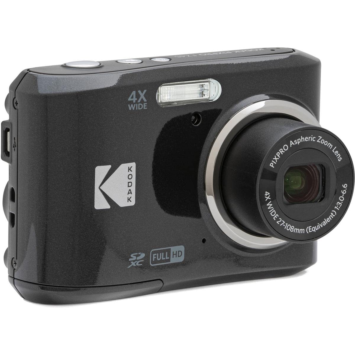 Kodak Pixpro Friendly Zoom Fz45-Bk 16Mp Digital Camera With 4X Optical Zoom 27Mm Wide Angle And 2.7 Lcd Screen (Black)