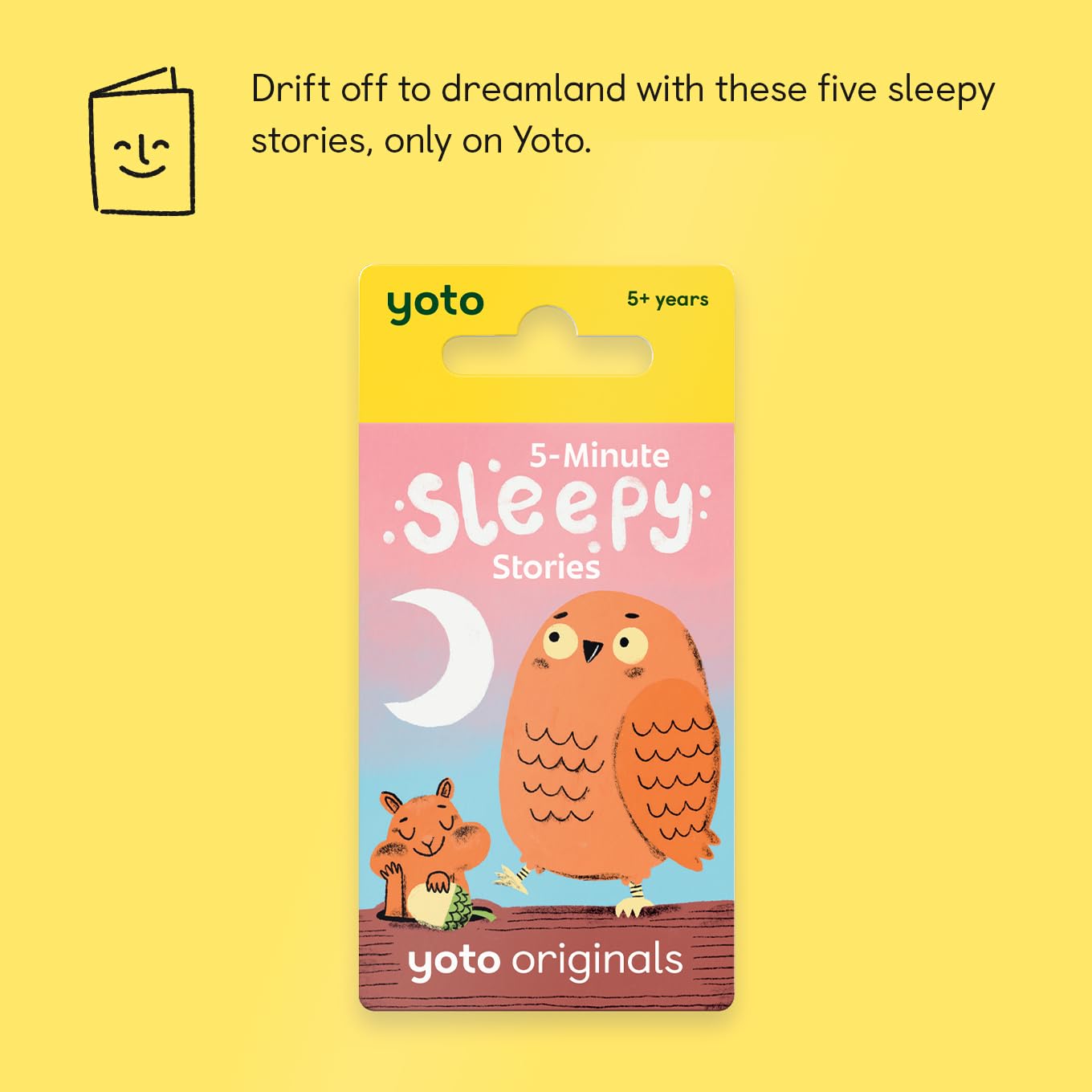 Yoto 5 Minute Sleepy Stories   Kids Audio Card For Use With Yoto Player & Mini All In 1 Audio Player, Educational Screen Free Li