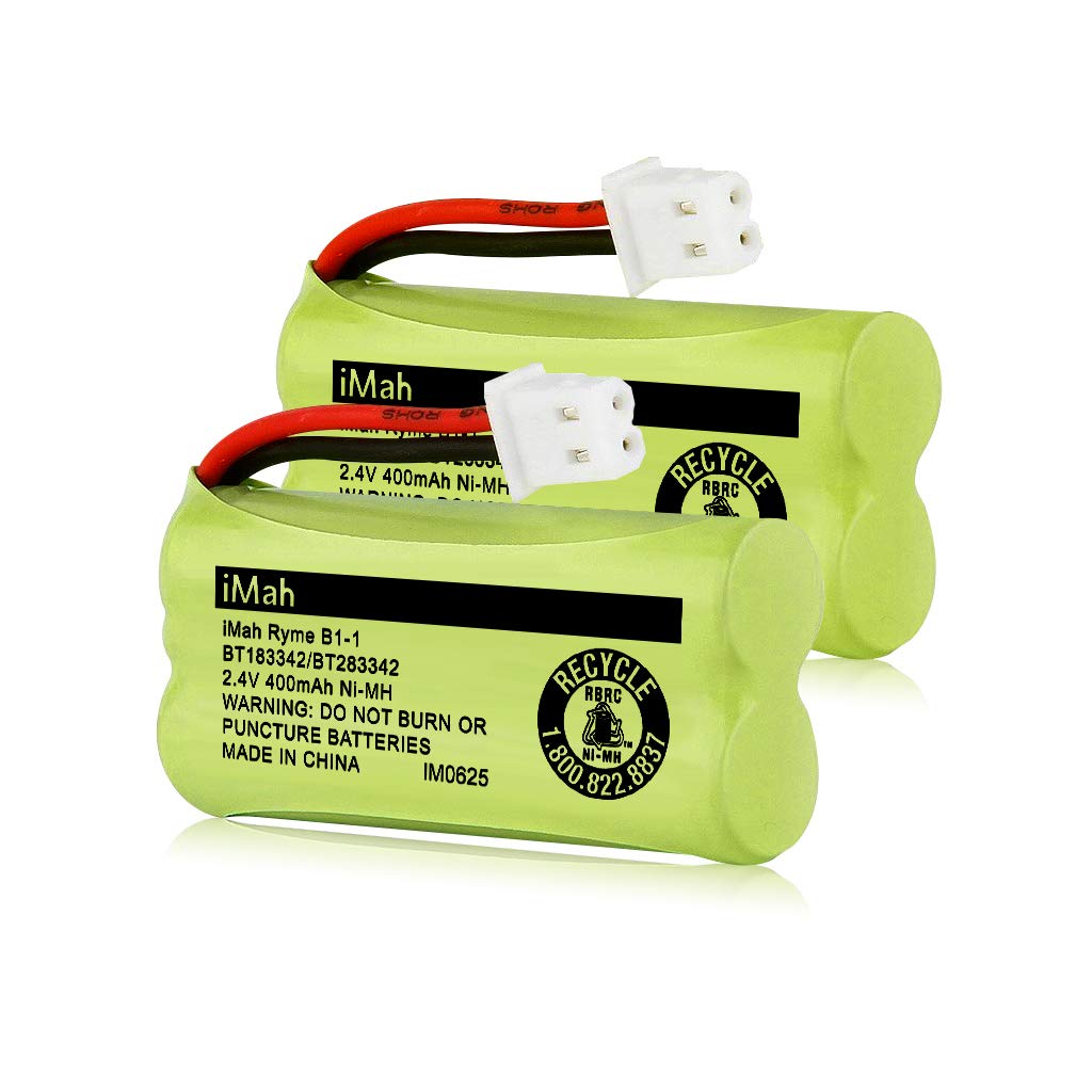 iMah BT183342/BT283342 2.4V 400mAh Ni-MH Battery Compatible with AT&T CL82207 EL52100 EL50003 VTech CS6709 CS6609 CS6409 BL102-3