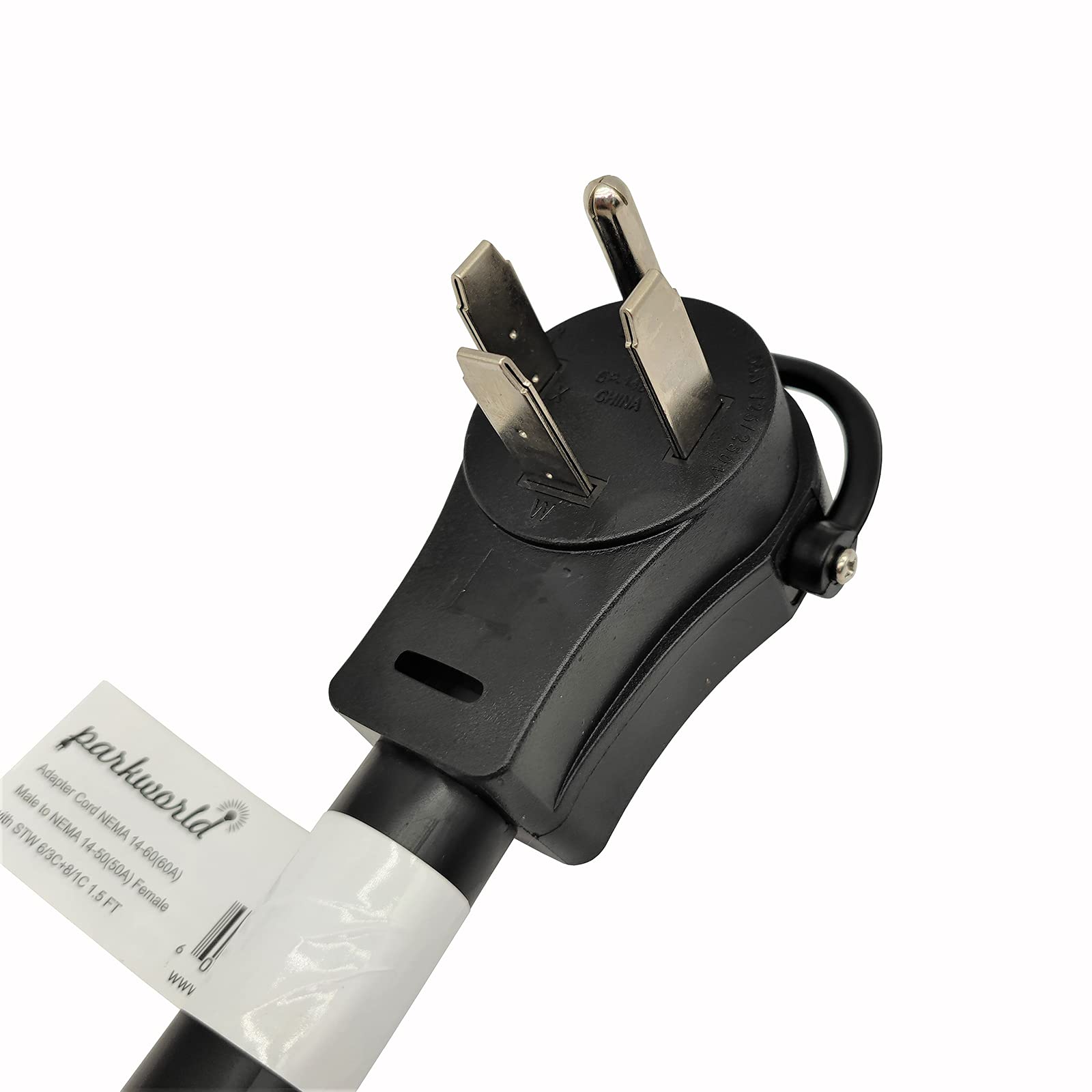 Parkworld 692378 Welder Adapter Cord, Ev Charging Adapter, 14 60P To 14 50R, Welding Nema 14 60P Male To Rv/Ev Nema 14 50R, 50Am