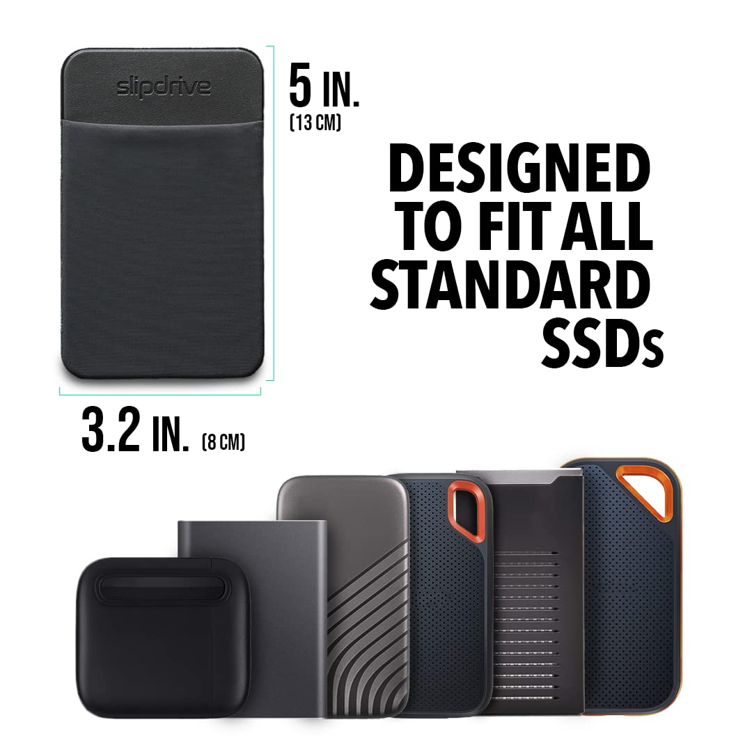 Slipdrive   Portable Hard Drive Sleeve For Laptop   Ssd Solid State Drive   Reusable Adhesive   Stick On External Hard Drive Car