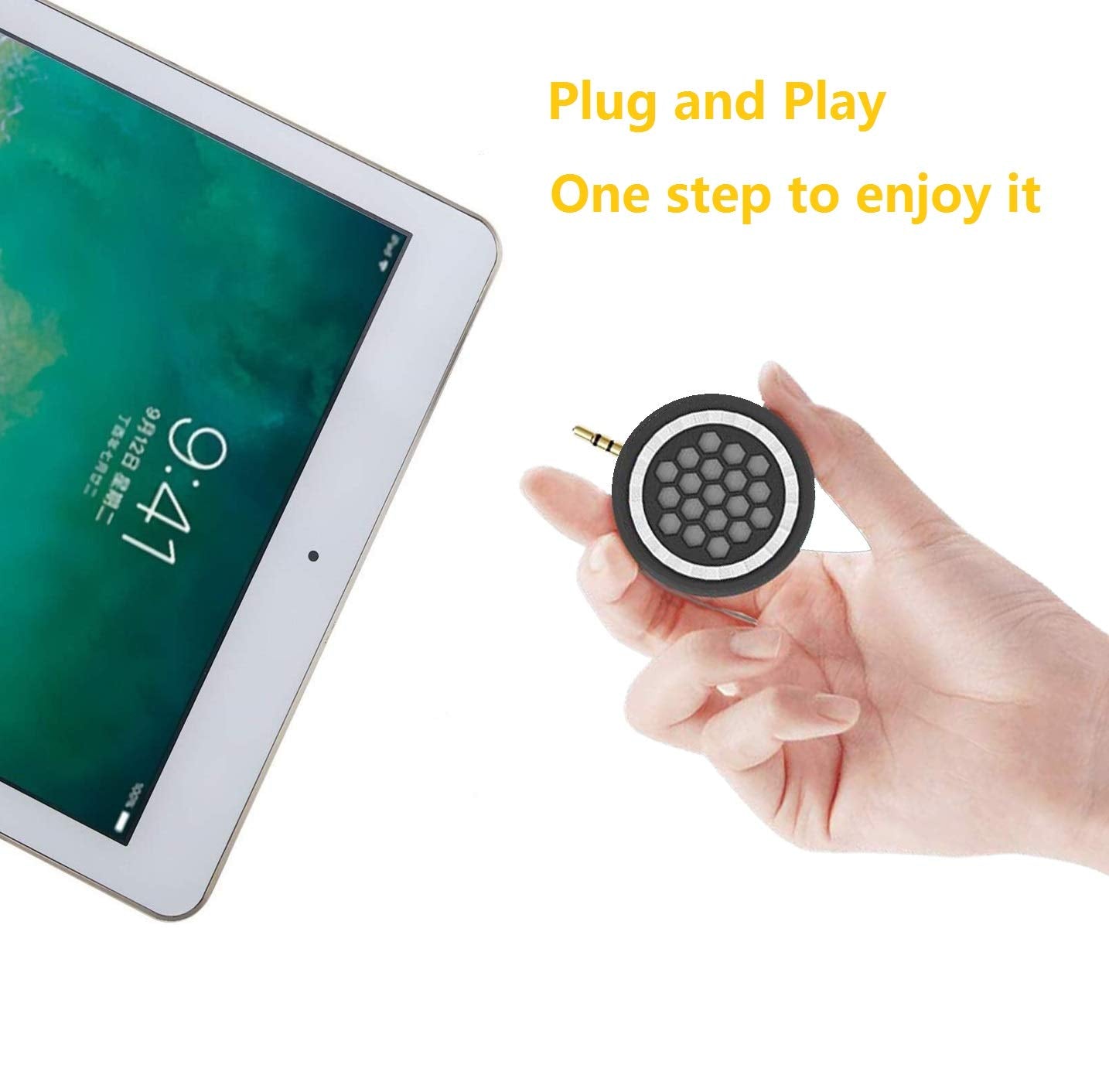 Mini Portable Speaker, 3W Mobile Phone Speaker Line In Speaker With Clear Bass 3.5Mm Aux Audio Interface, Plug And Play For Iphone, Ipad, Ipod, Tablet, Smartphone