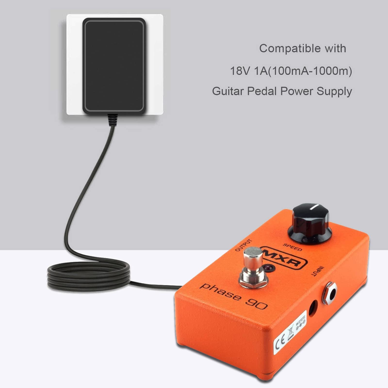 Tkdy 18V 1A Power Supply 100V -240V Ac To Dc 18Volt 0.1~1A Fit For Guitar Effects Pedals Ac Adapter Us Wall Charger Center Negat