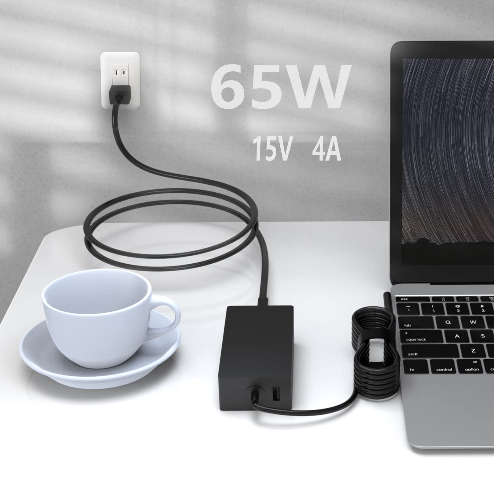 65W Surface Pro Charger Fit For Microsoft Surface Pro 9 8 7 6 5 4 X 1769 1736 1800 Laptop Adapter Power