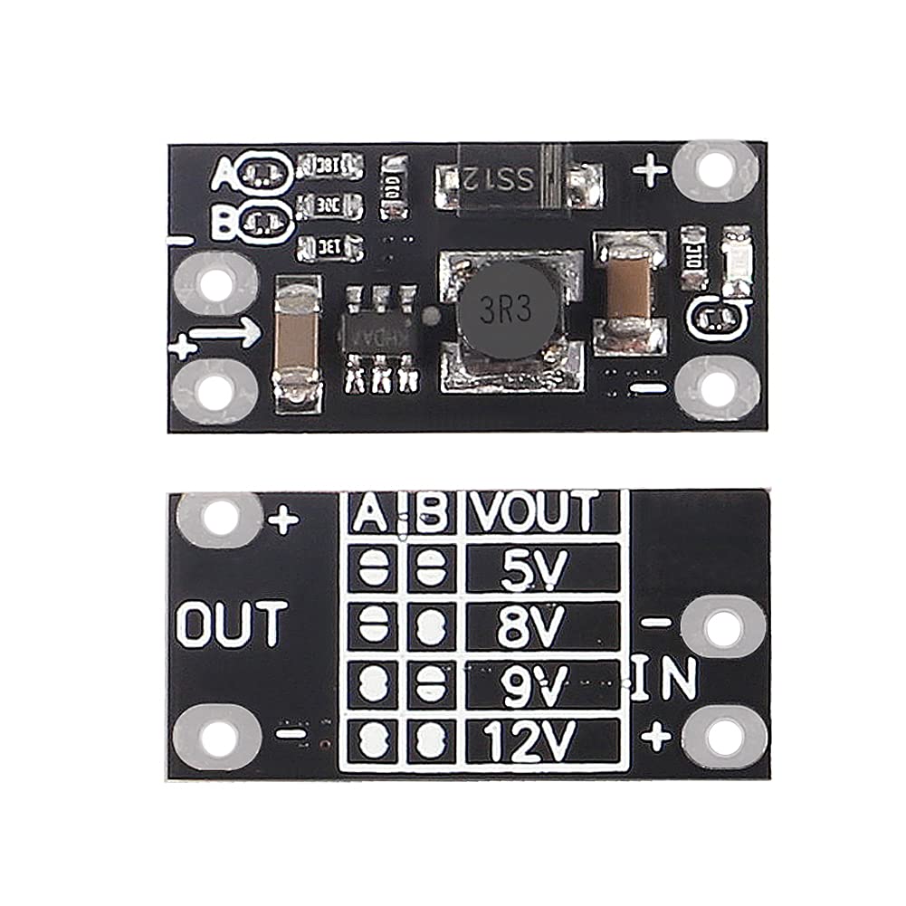 Aitrip 20Pcs 1.5A Multi Function Mini Boost Module Step Up Board 3.7V To 5V 8V 9V 12V Step Up Board With Led Indicato For Diy El