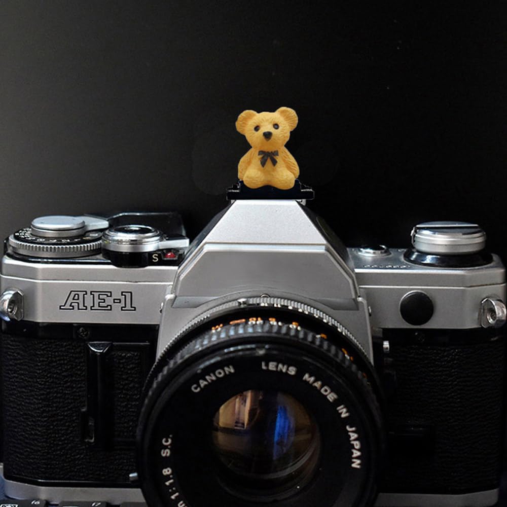 Zostland Lovely Slr Camera Hot Shoe Boot Cover Cap, Brown Bear Shoe Protector,Compatible With Sony Fuji Canon Nikon Pentax Leica
